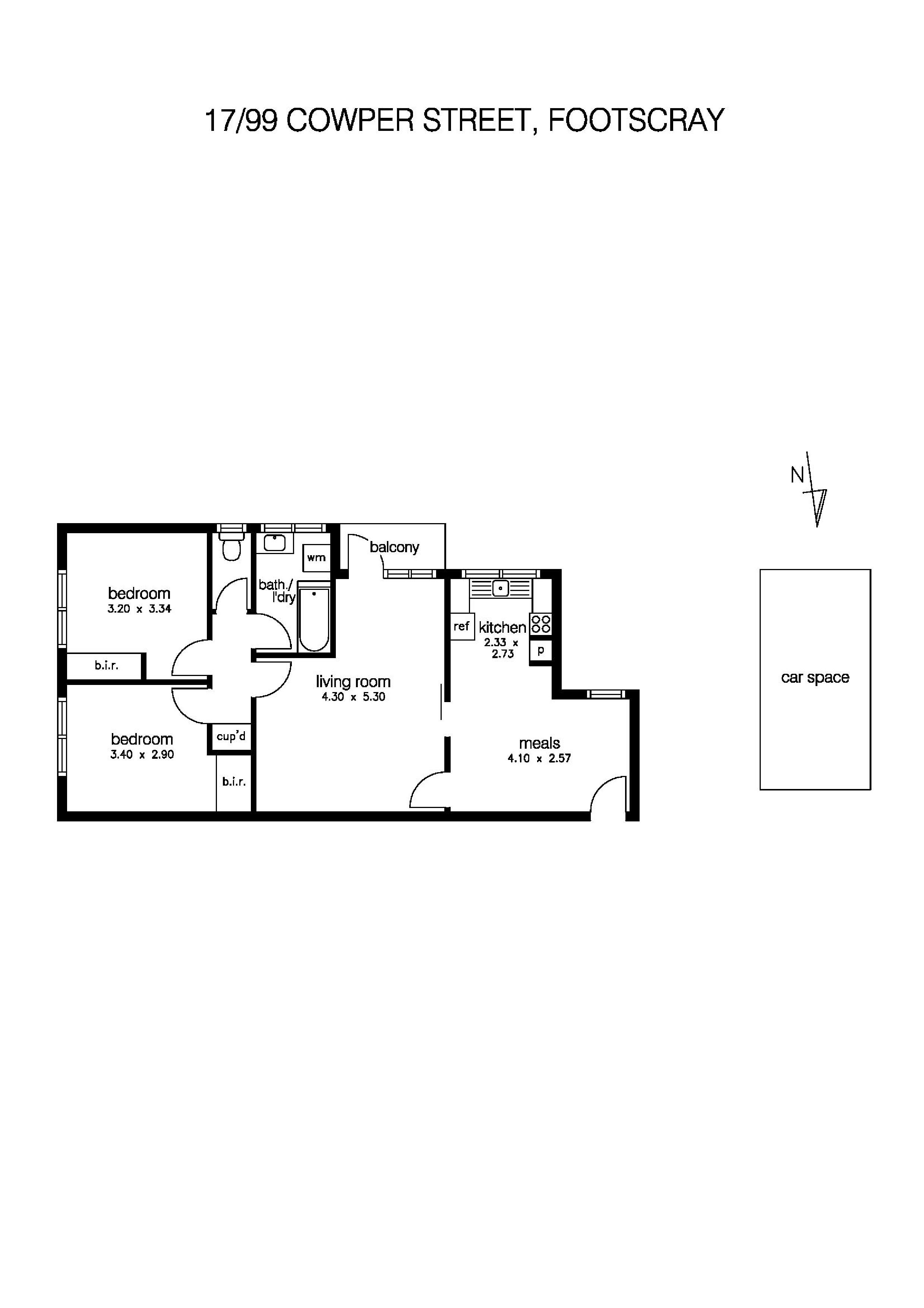 17/99 Cowper Street, FOOTSCRAY VIC 3011 - Floorplan