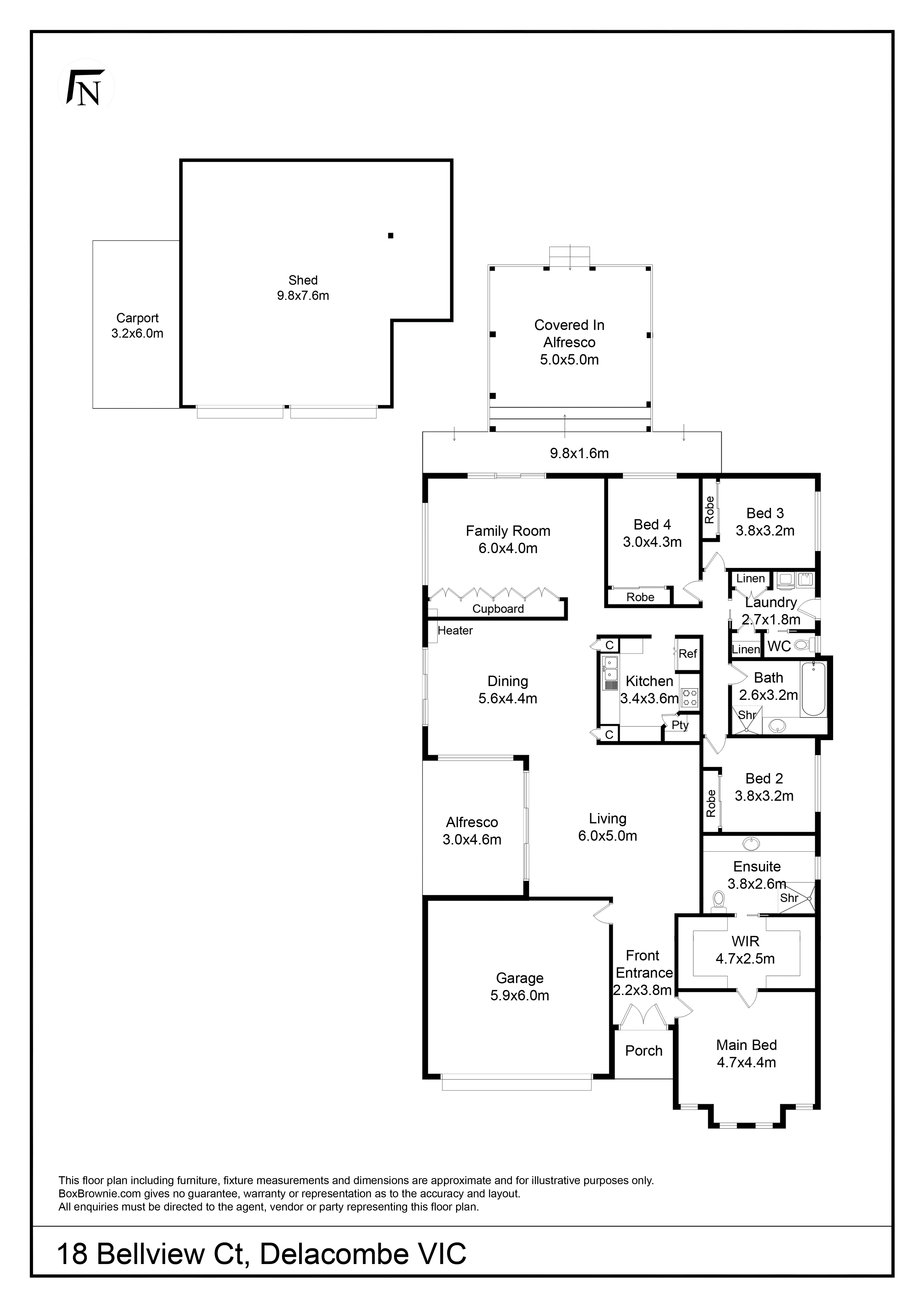 18 Bellview Court, Delacombe VIC 3356 - Floorplan