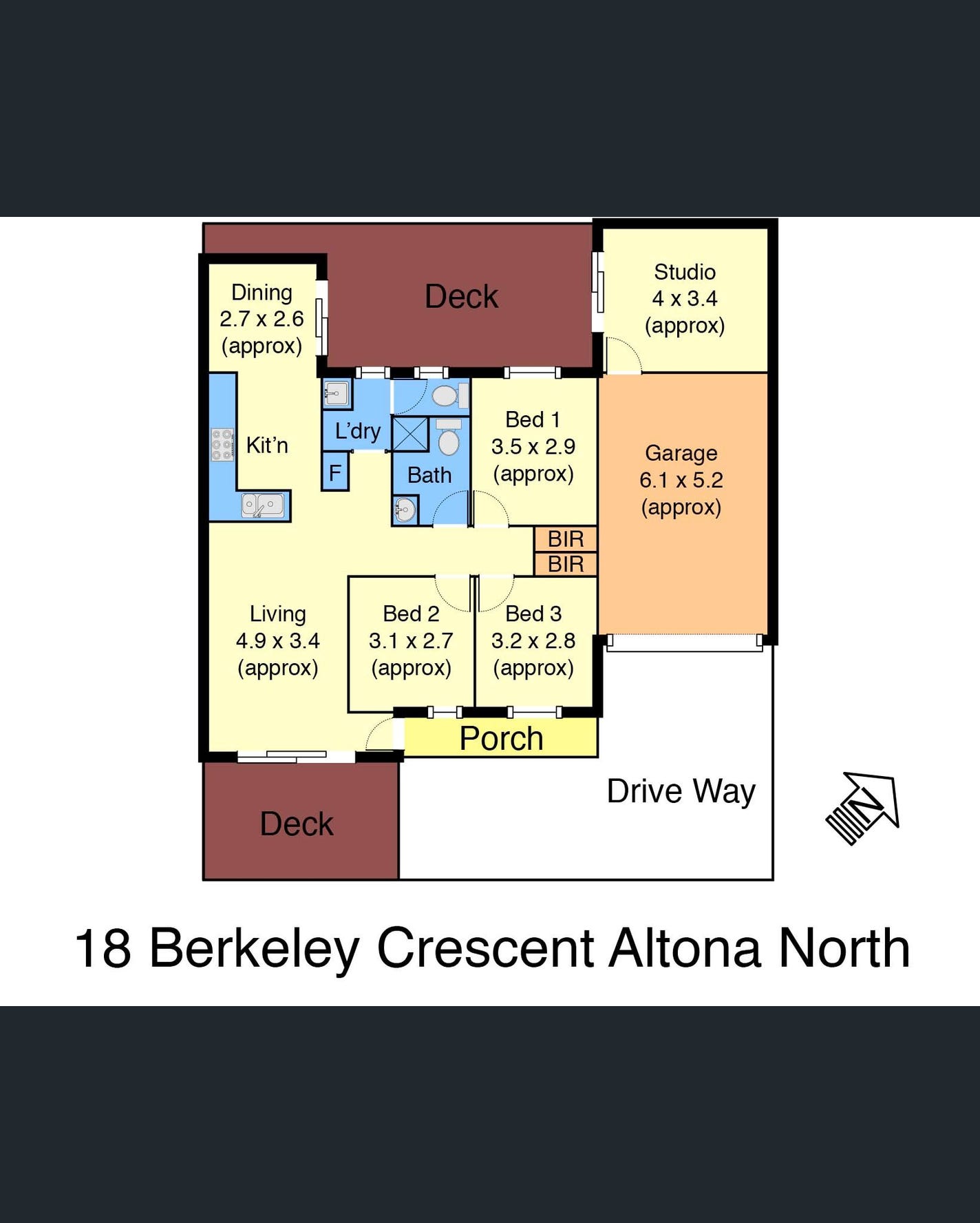 18 Berkeley Crescent, ALTONA NORTH VIC 3025 - Floorplan