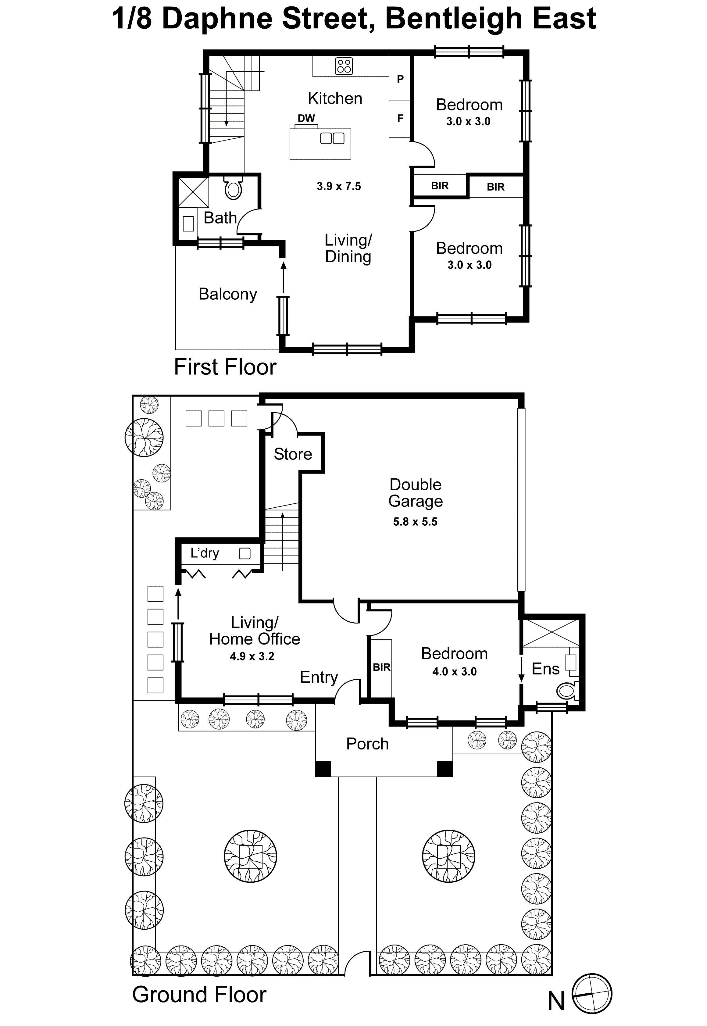 1/8 Daphne Street, Bentleigh East VIC 3165 - Floorplan