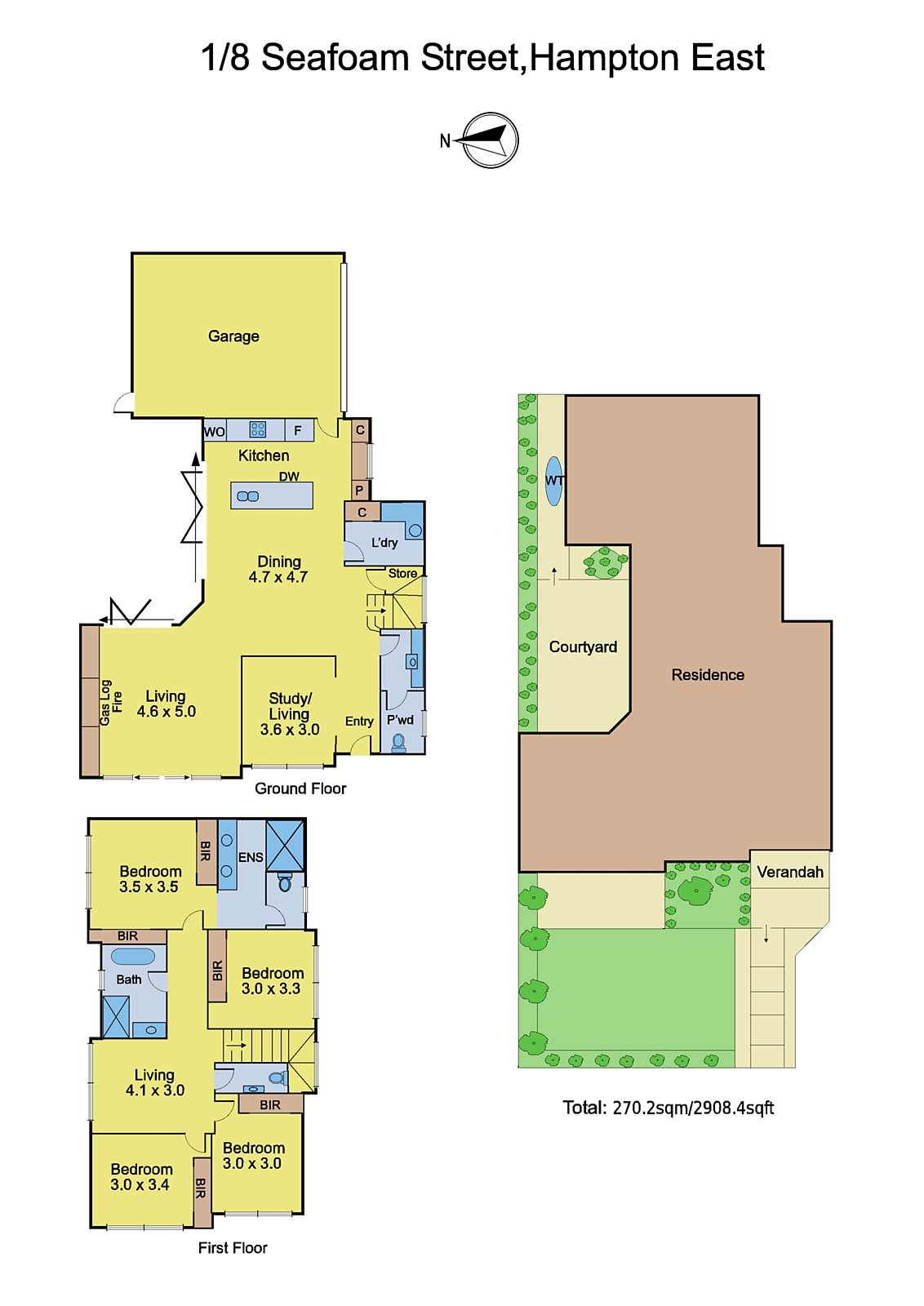 1/8 Seafoam Street, Hampton East VIC 3188 - Floorplan