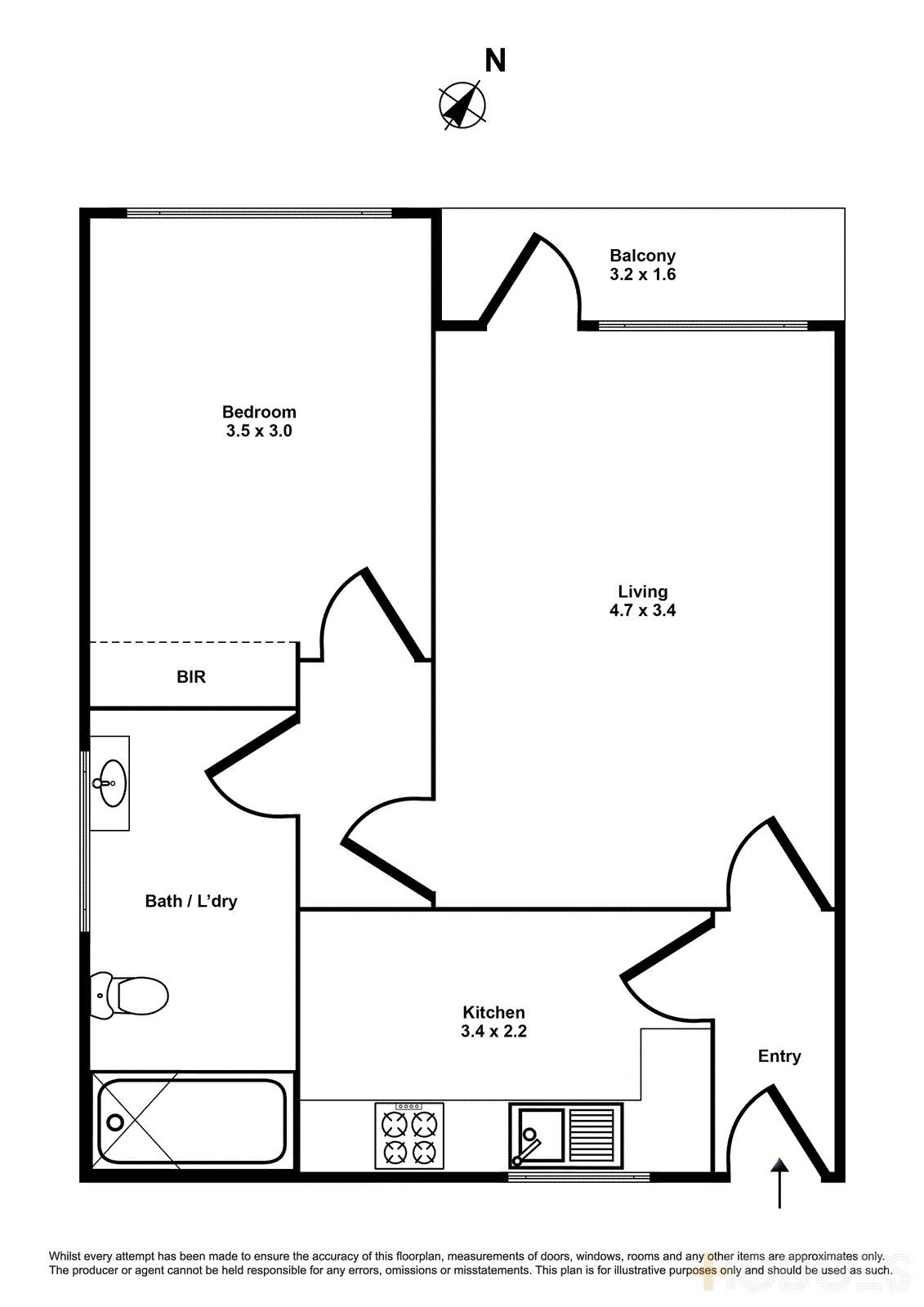 1/81 Bellairs Avenue, Yarraville VIC 3013 - Floorplan