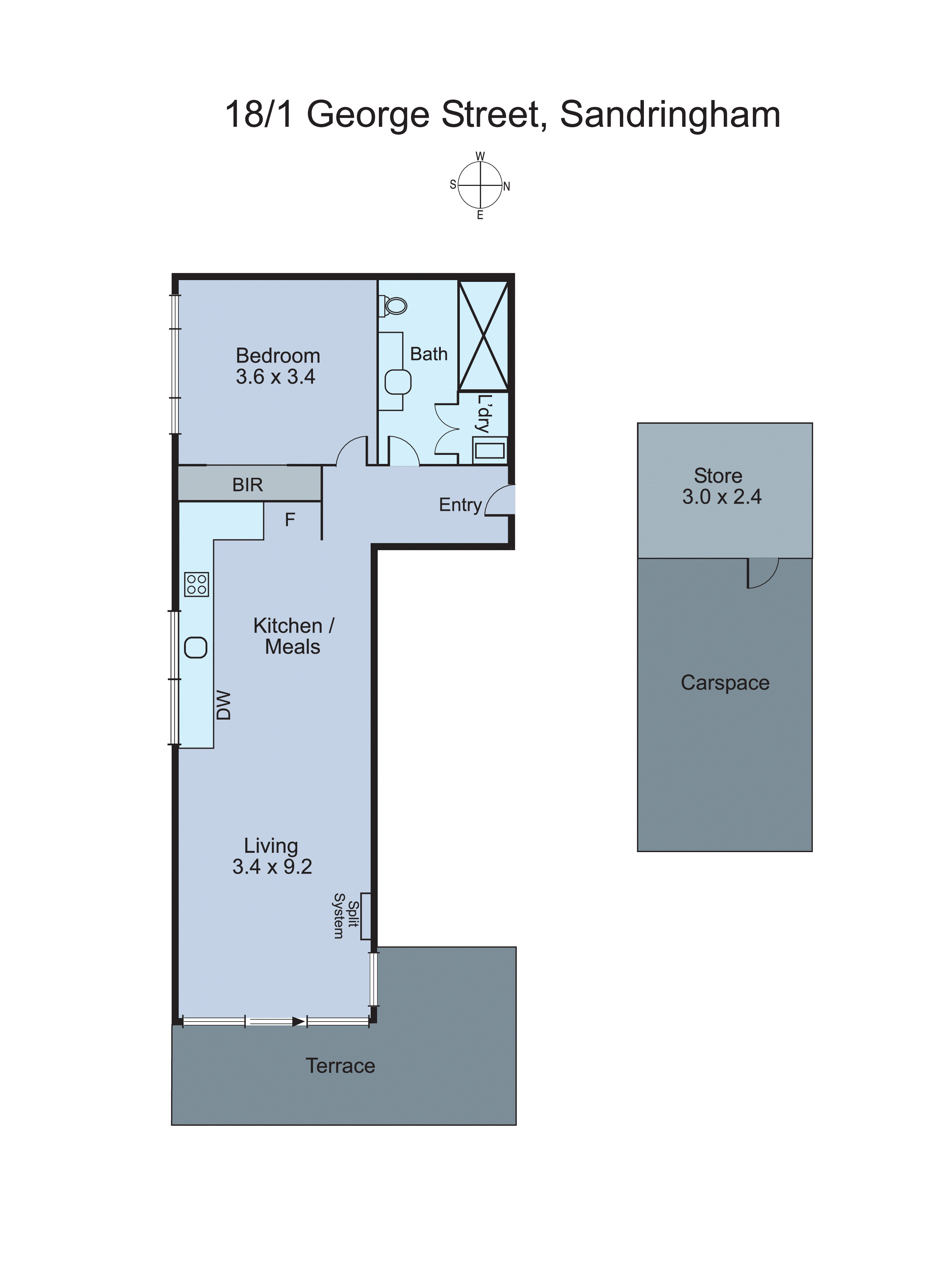18/1 George Street, Sandringham VIC 3191 - Floorplan