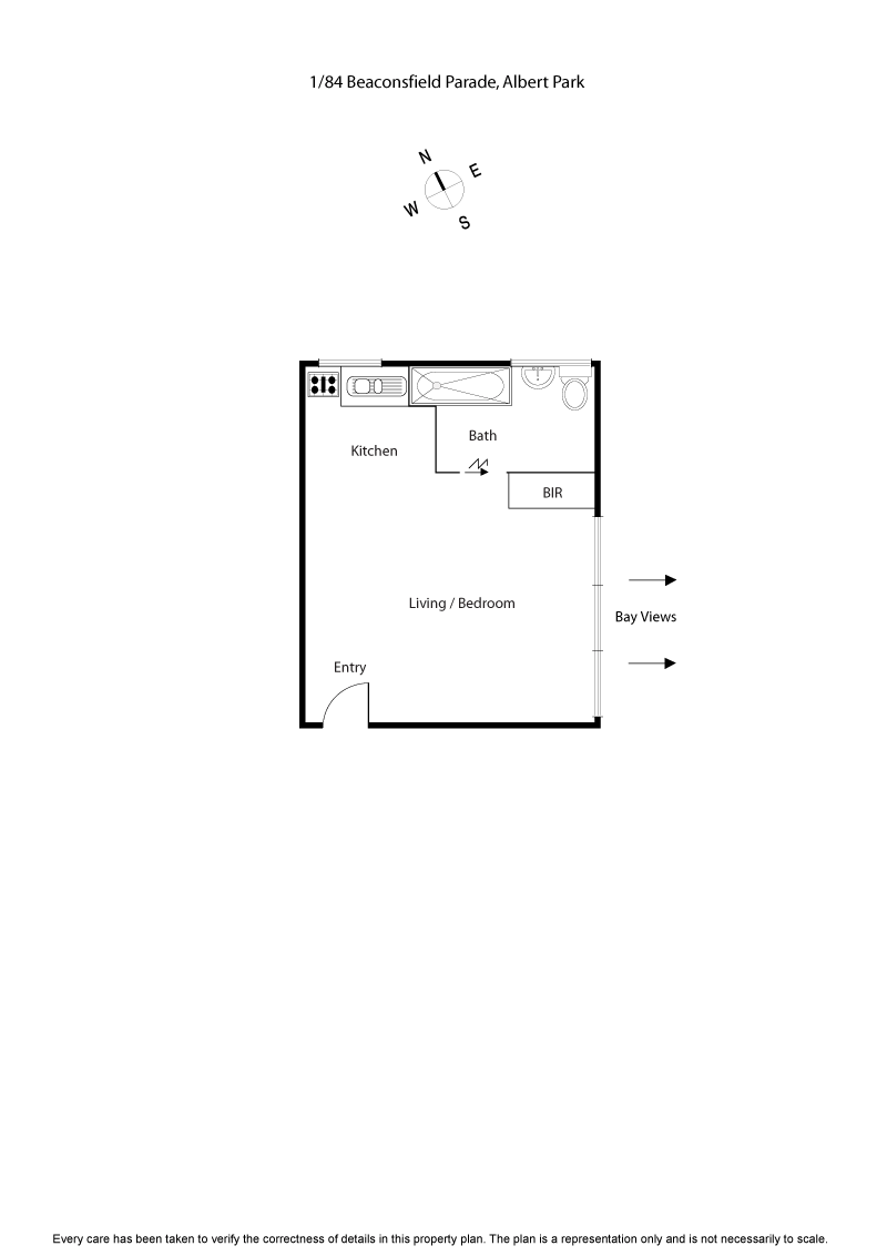 1/84 Beaconsfield Parade, ALBERT PARK VIC 3206 - Floorplan