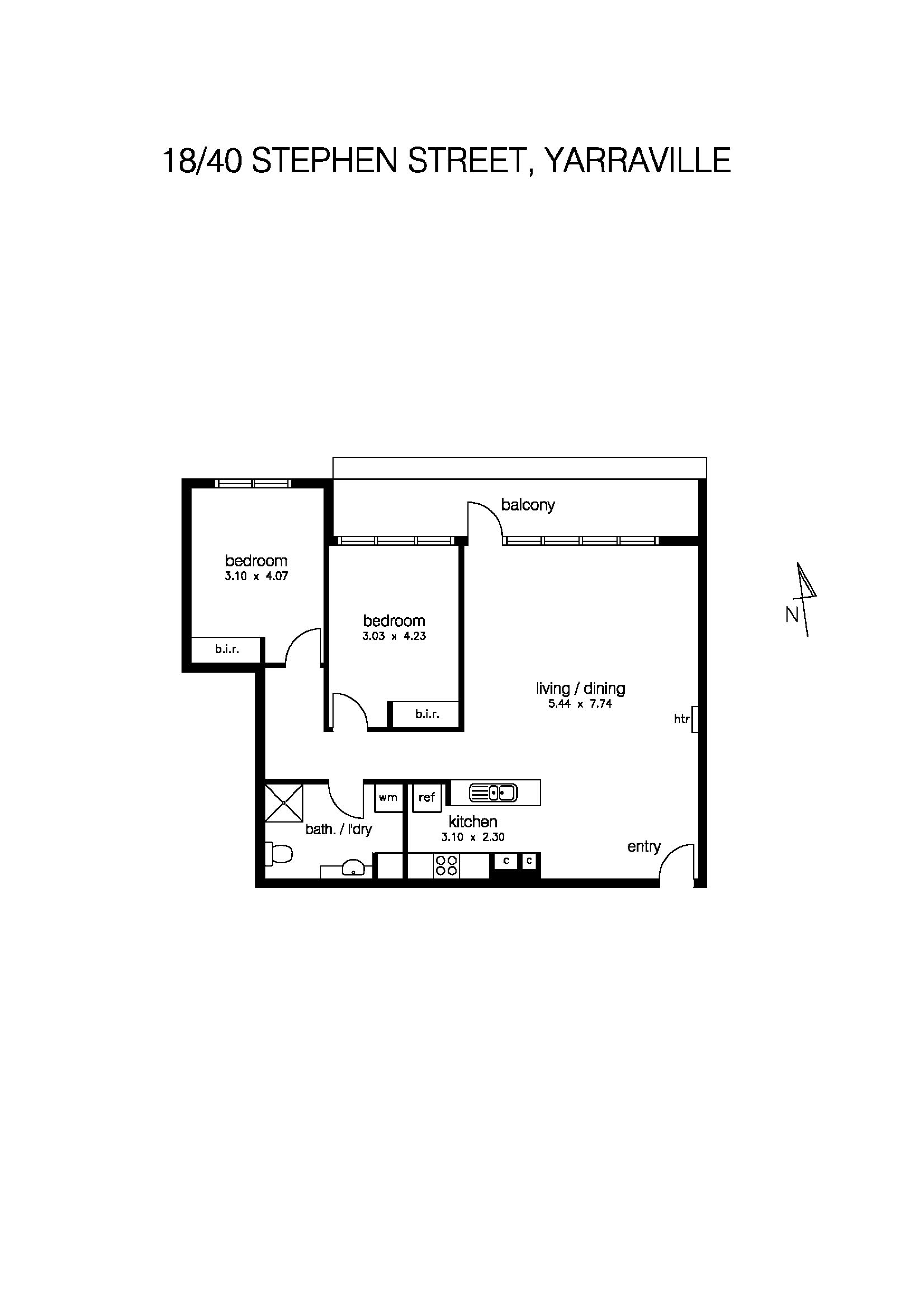 18/40 Stephen Street, YARRAVILLE VIC 3013 - Floorplan