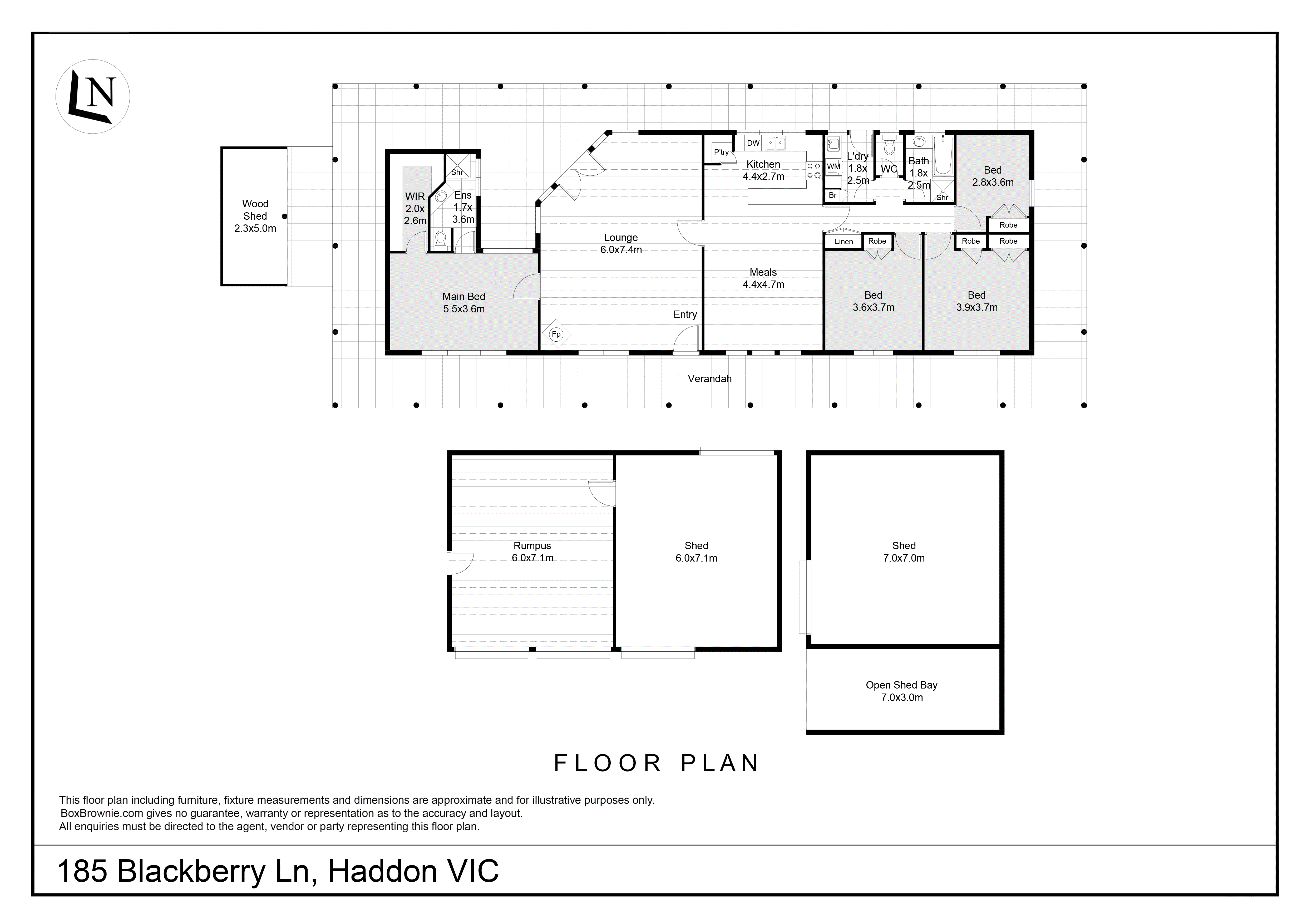 185 Blackberry Lane, Haddon VIC 3351 - Floorplan