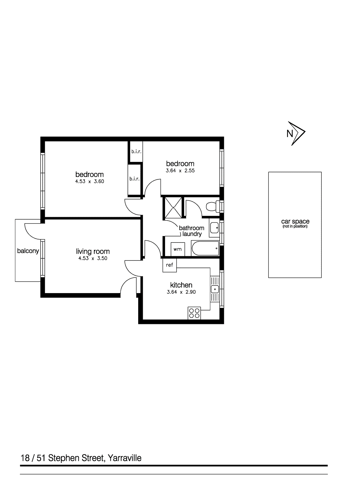 18/51 Stephen Street, Yarraville VIC 3013 - Floorplan