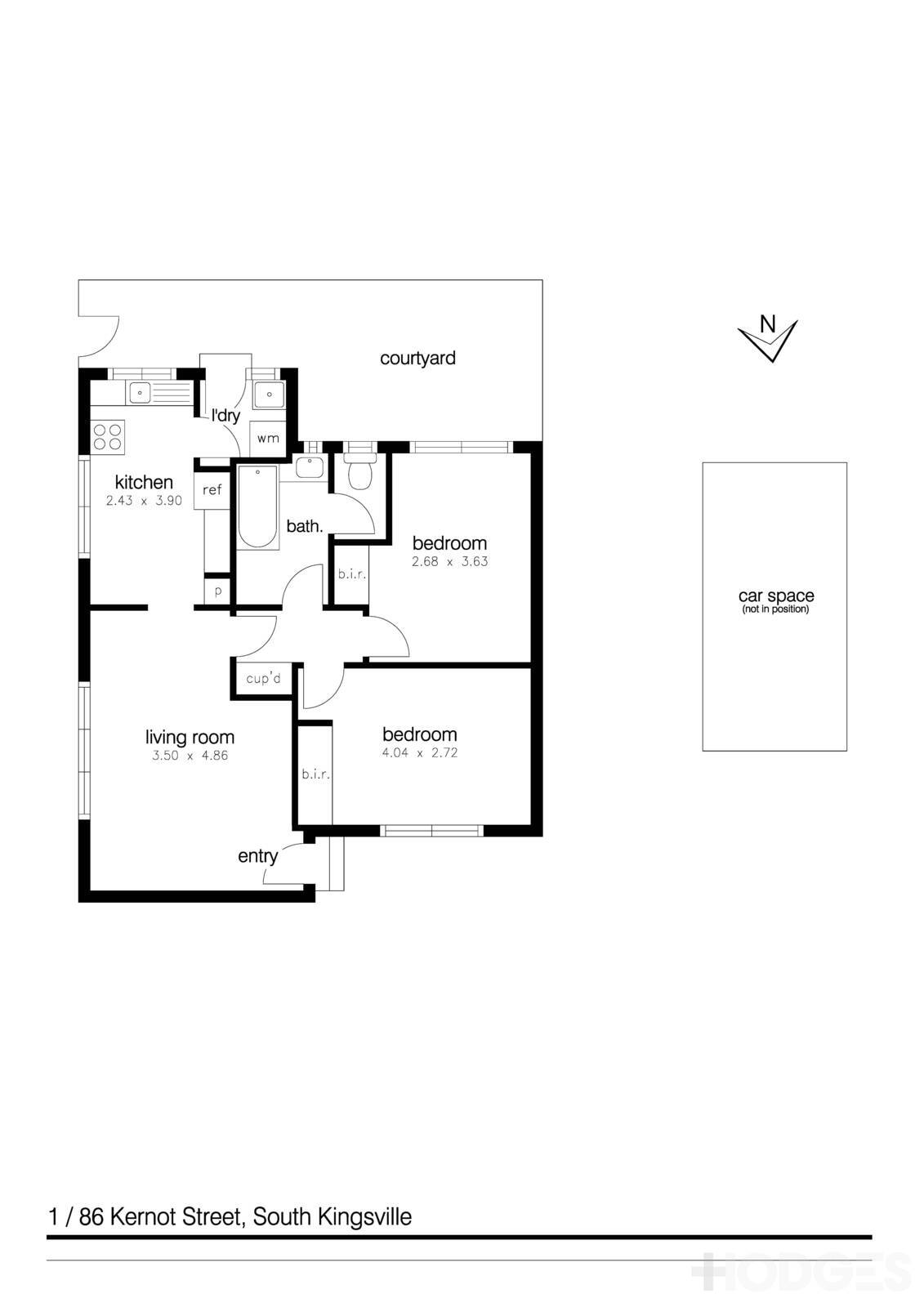 1/86 Kernot Street, South Kingsville VIC 3015 - Floorplan