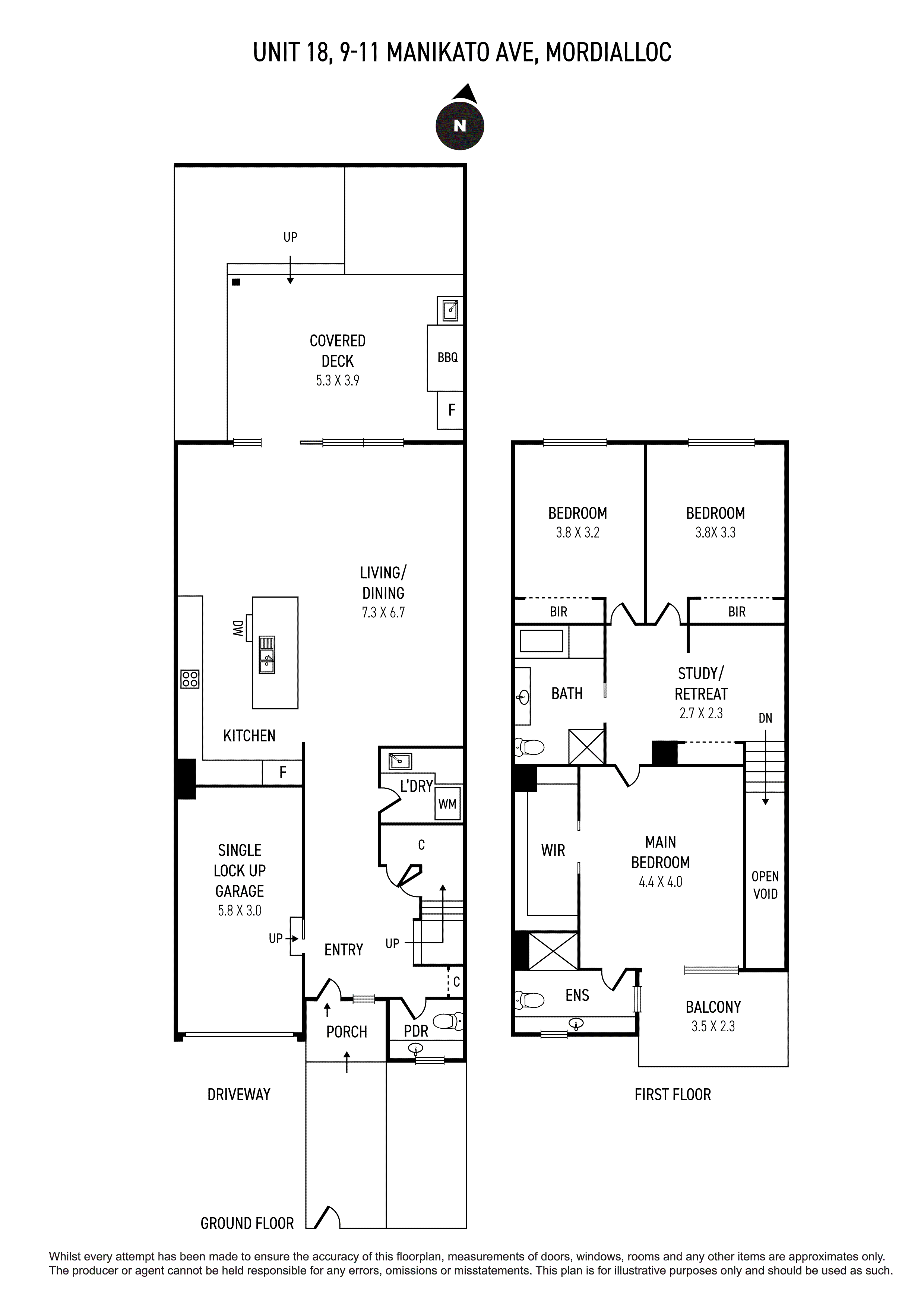 18/9-11 Manikato Avenue, Mordialloc VIC 3195 - Floorplan