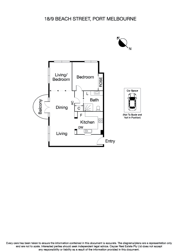 18/9 Beach Street, PORT MELBOURNE VIC 3207 - Floorplan