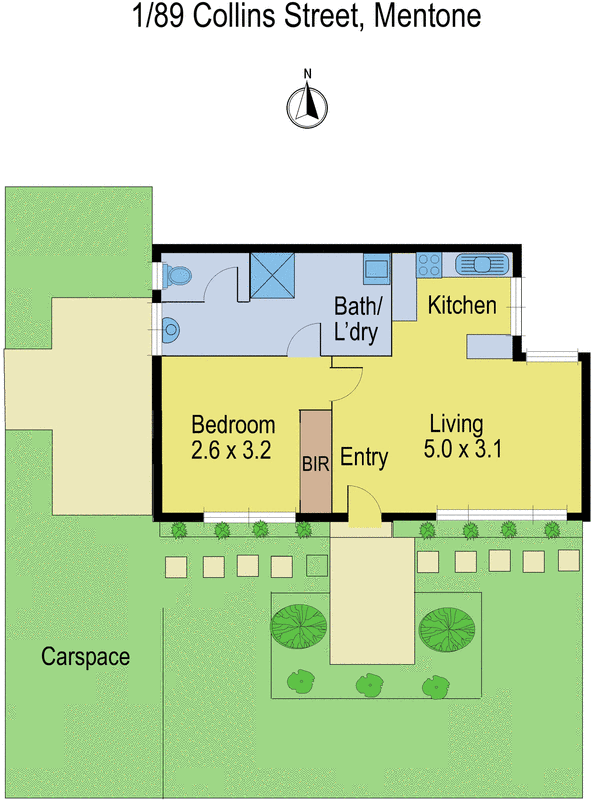1/89 Collins Street, Mentone VIC 3194 - Floorplan