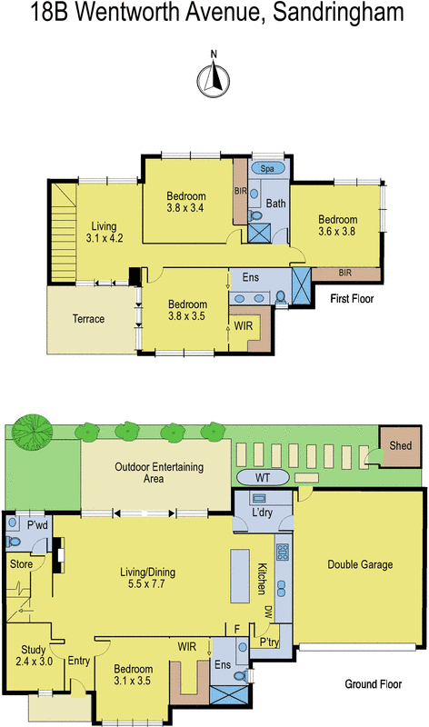 18B Wentworth Avenue, Sandringham VIC 3191 - Floorplan
