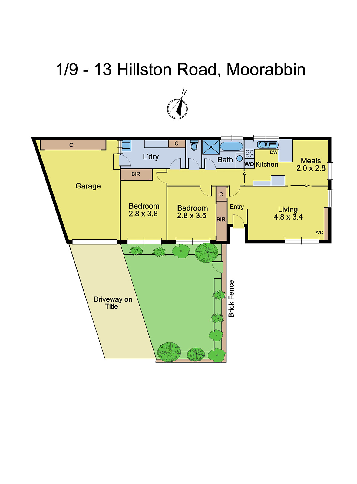 1/9-13 Hillston Road, Moorabbin VIC 3189 - Floorplan
