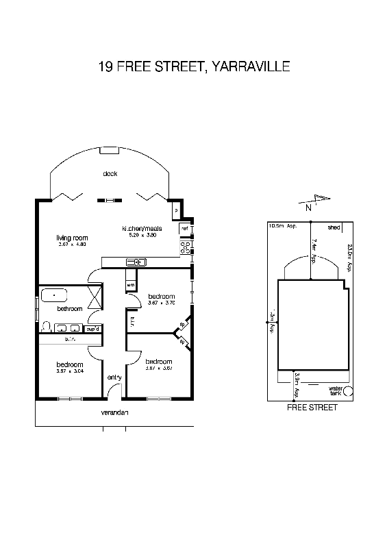 19 Free Street, YARRAVILLE VIC 3013 - Floorplan