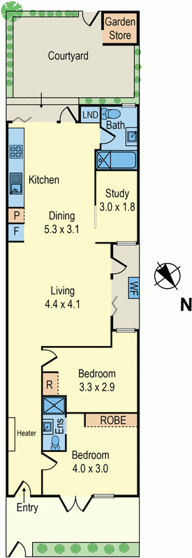 19 Mountain Street, SOUTH MELBOURNE VIC 3205 - Floorplan