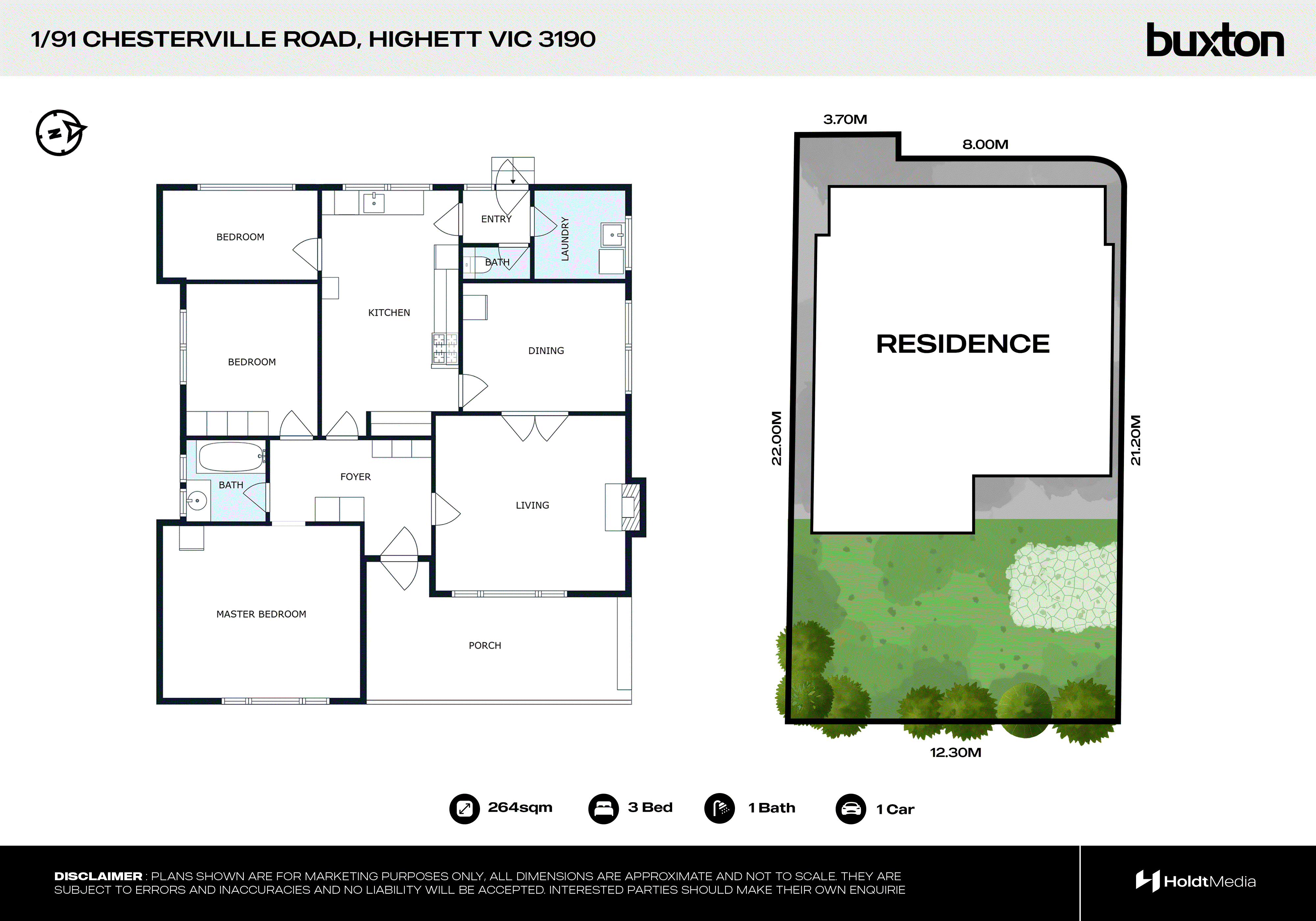 1/91 Chesterville Road, Highett VIC 3190 - Floorplan