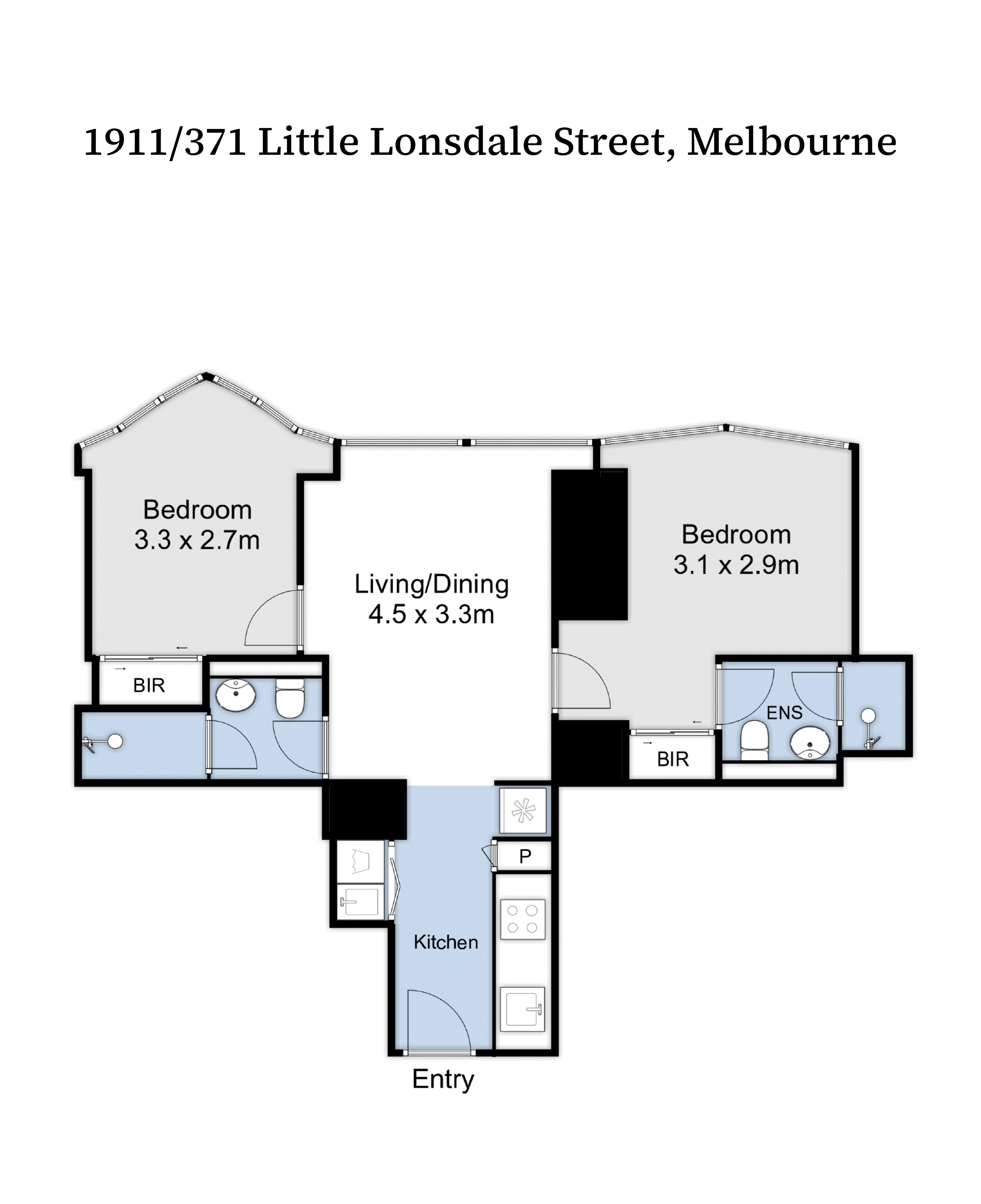 1911/371 Little Lonsdale Street, Melbourne VIC 3000 - Floorplan