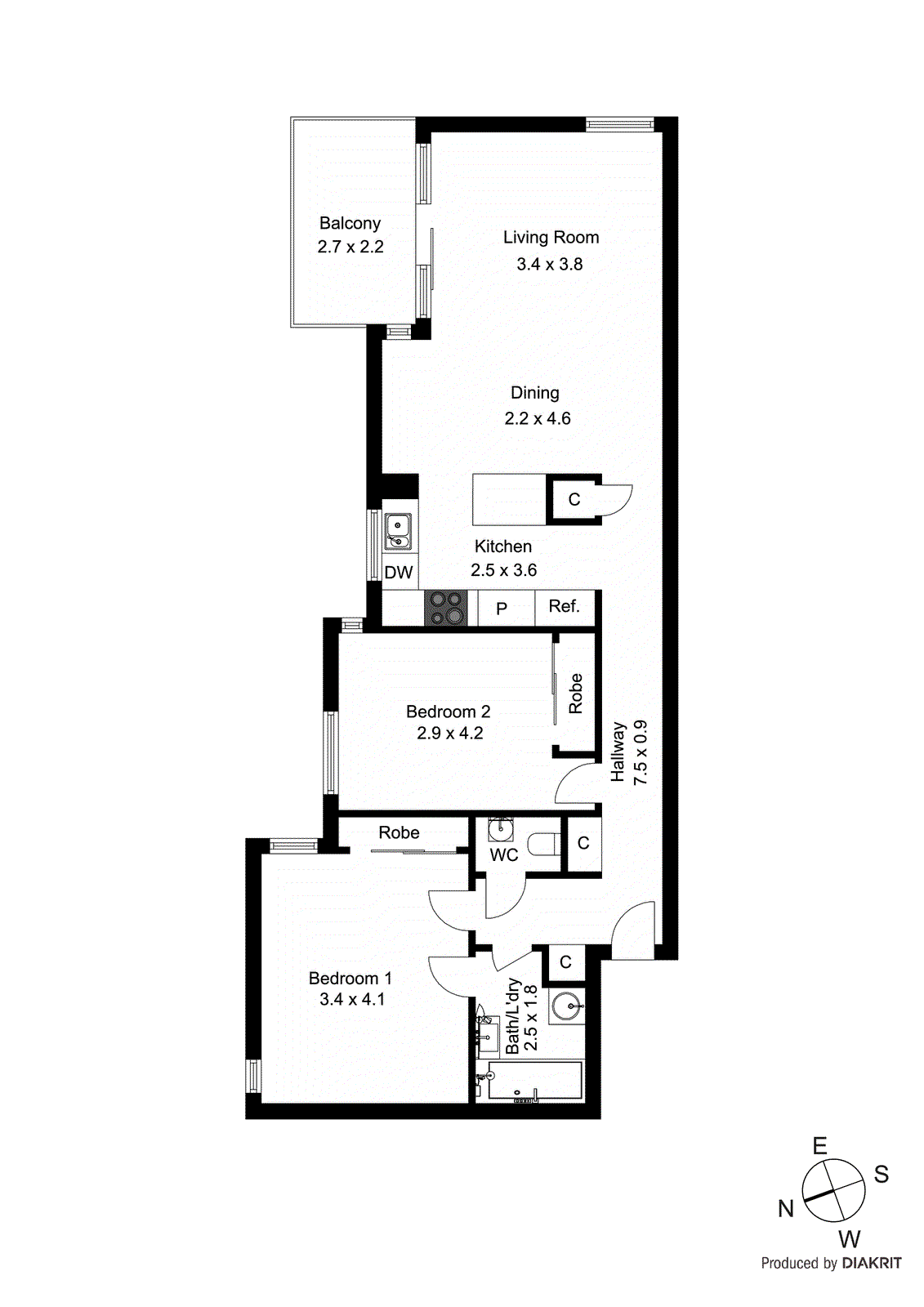 19/343 Church Street, Richmond VIC 3121 - Floorplan