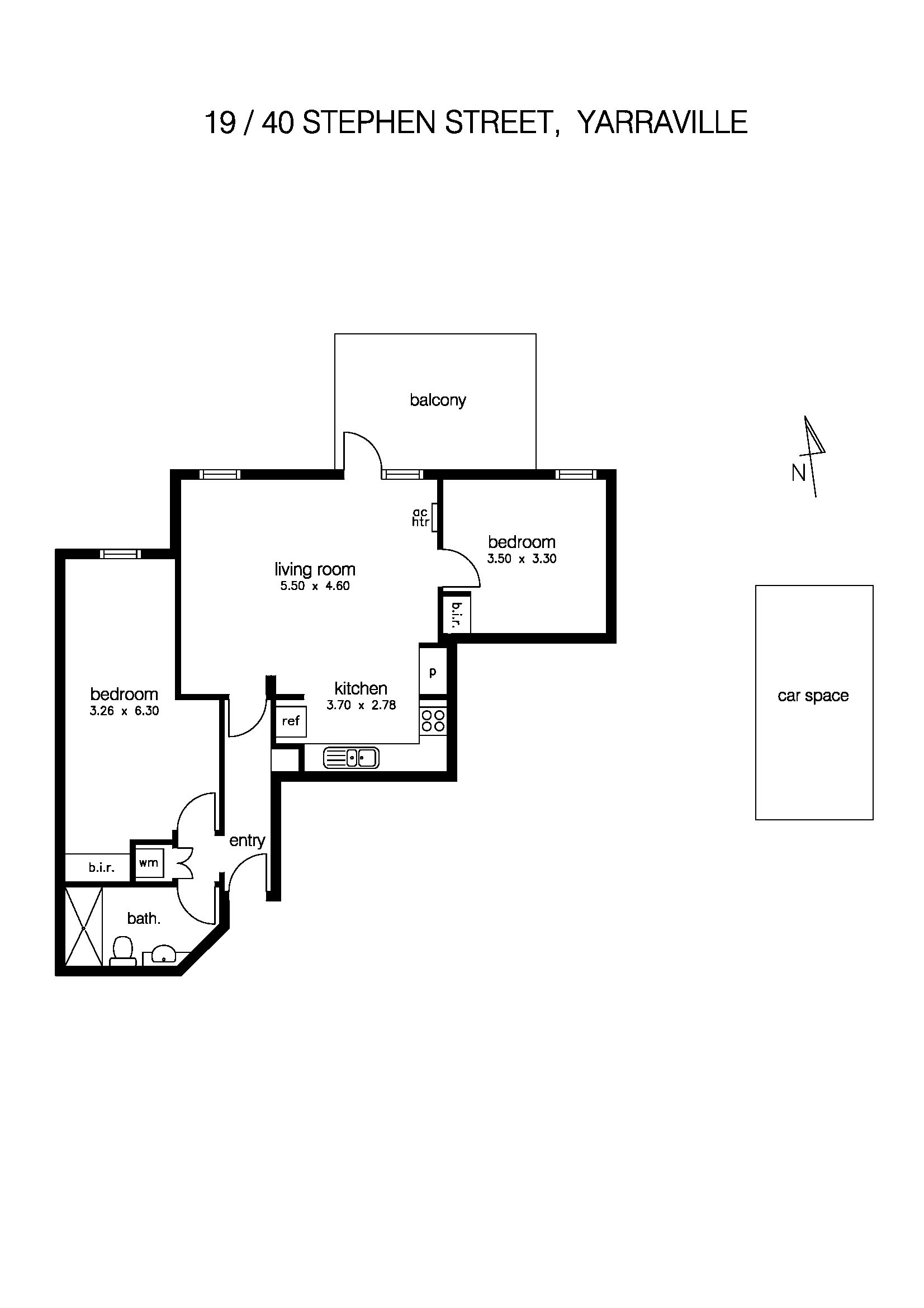 19/40 Stephen Street, YARRAVILLE VIC 3013 - Floorplan