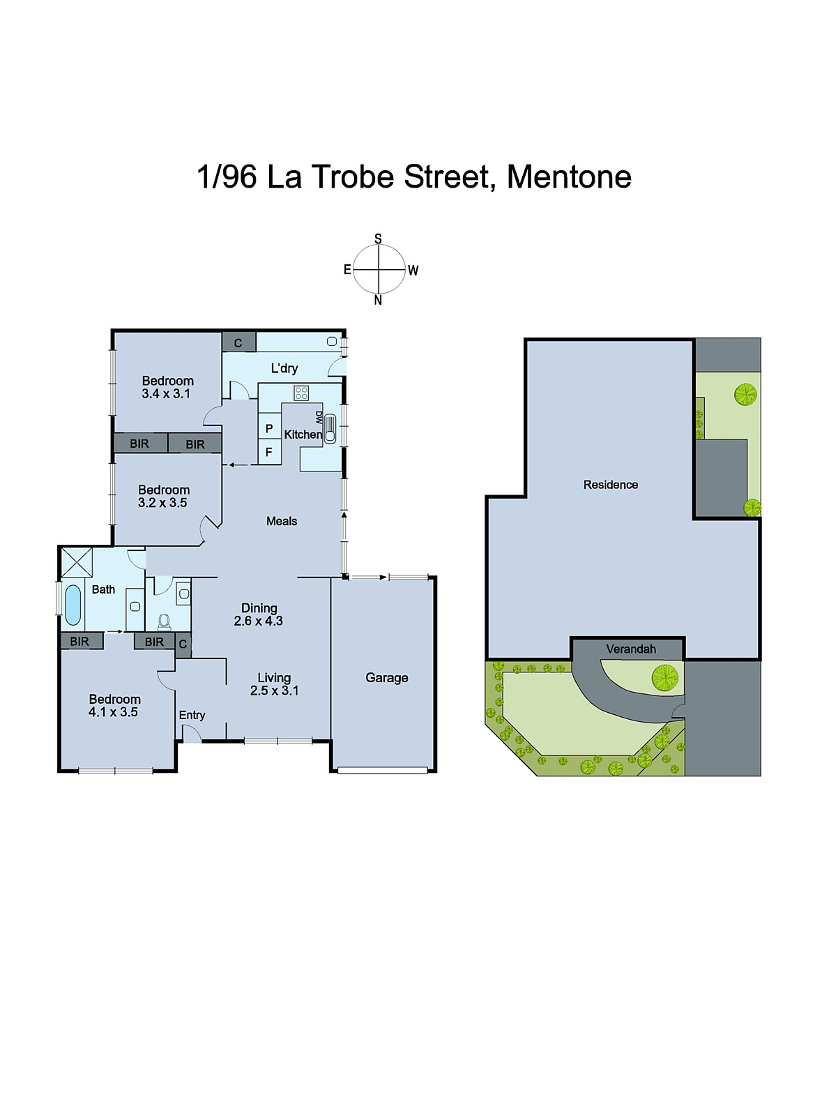 1/96 Latrobe Street, Mentone VIC 3194 - Floorplan