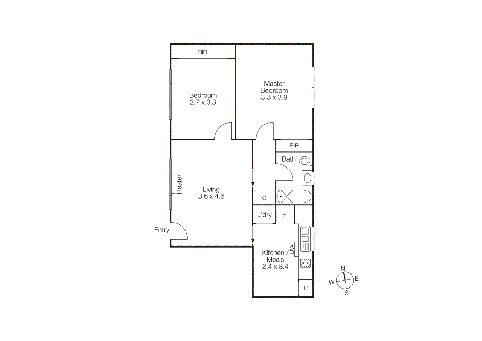 1/98 Grosvenor Street, Balaclava VIC 3183 - Floorplan