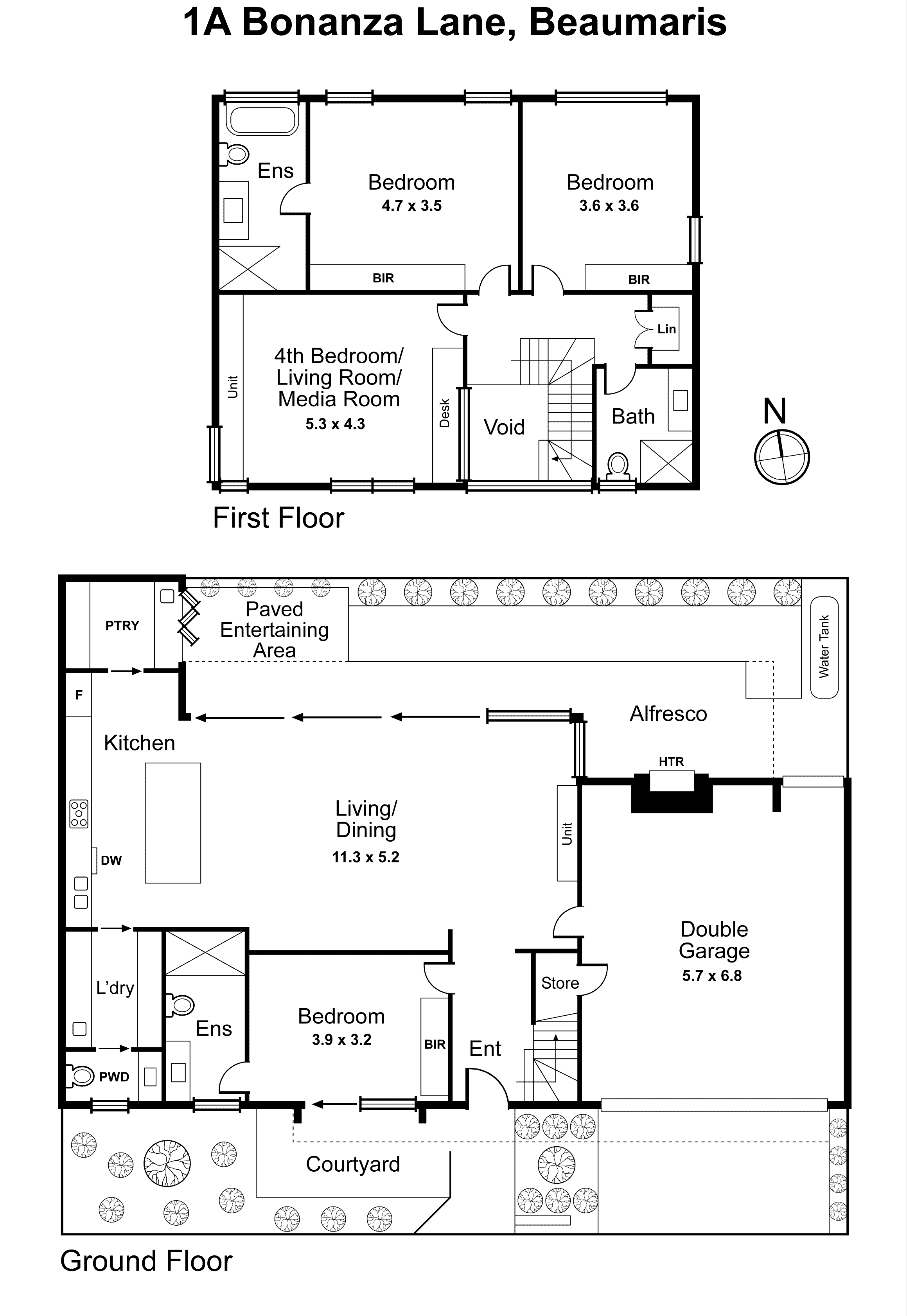 1a Bonanza Lane, Beaumaris VIC 3193 - Floorplan