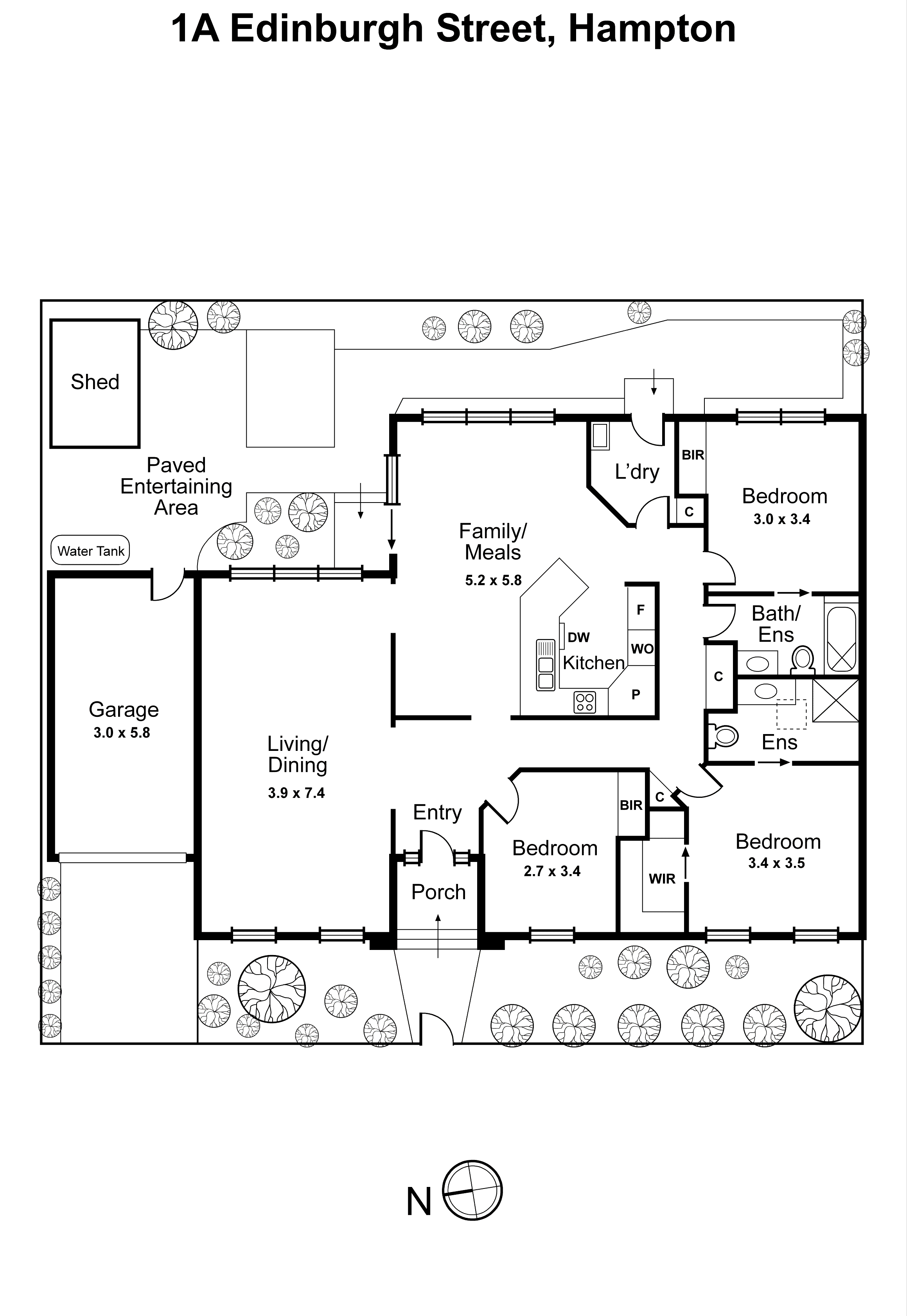 1A Edinburgh Street, Hampton VIC 3188 - Floorplan