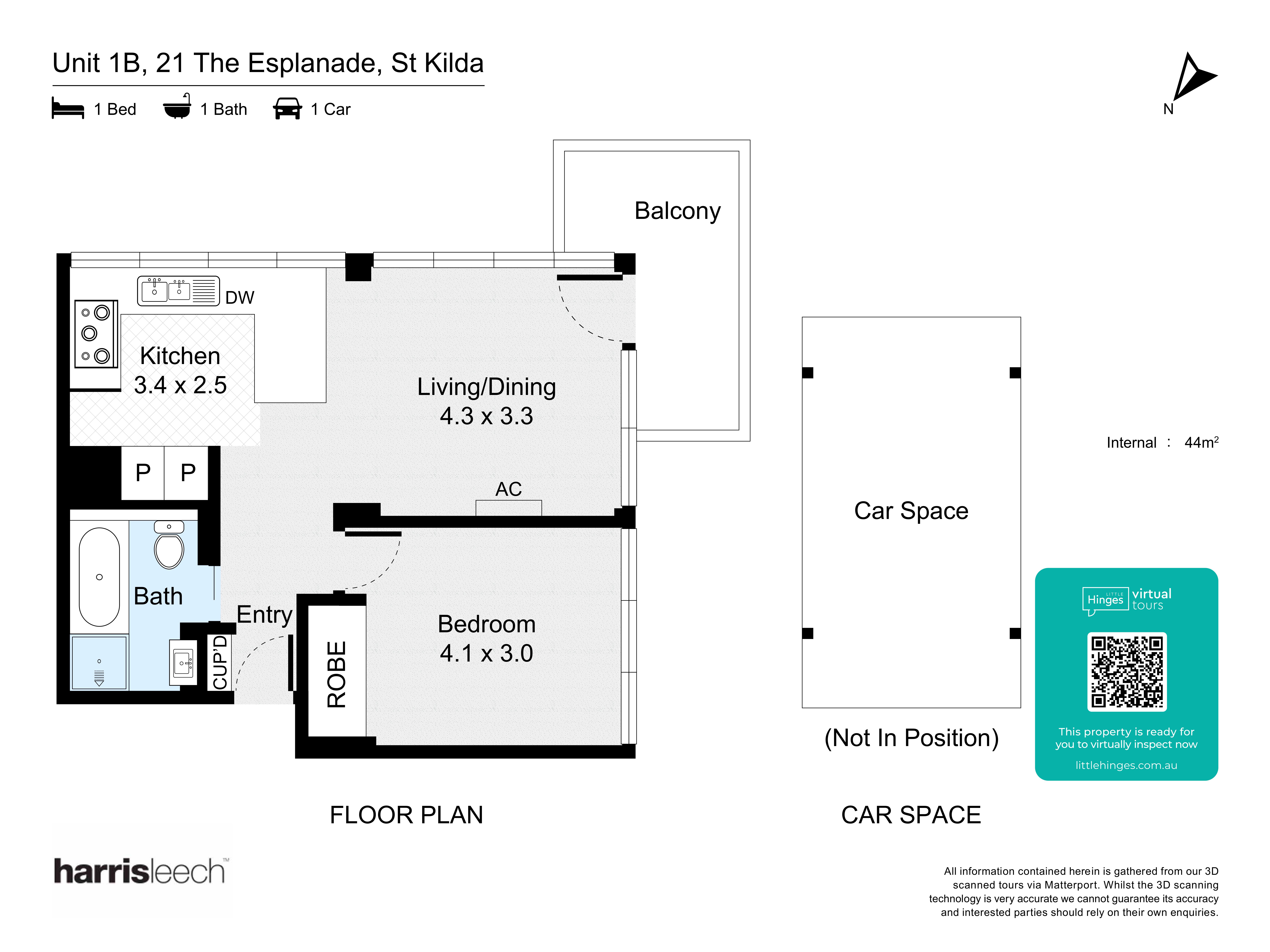 1b/21 The Esplanade, St Kilda VIC 3182 - Floorplan