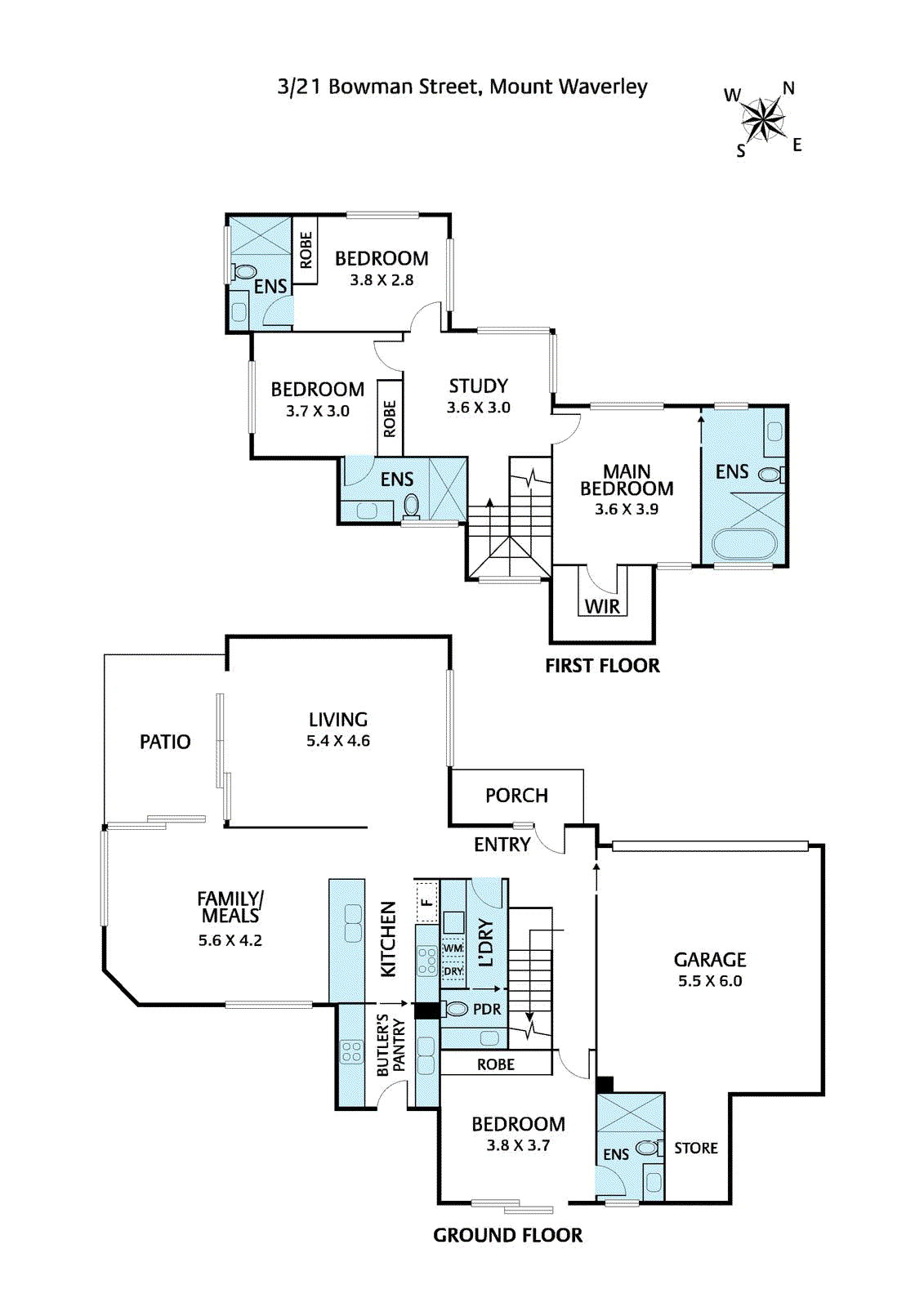2 & 3/21 Bowman Street, Mount Waverley - Floorplan 1