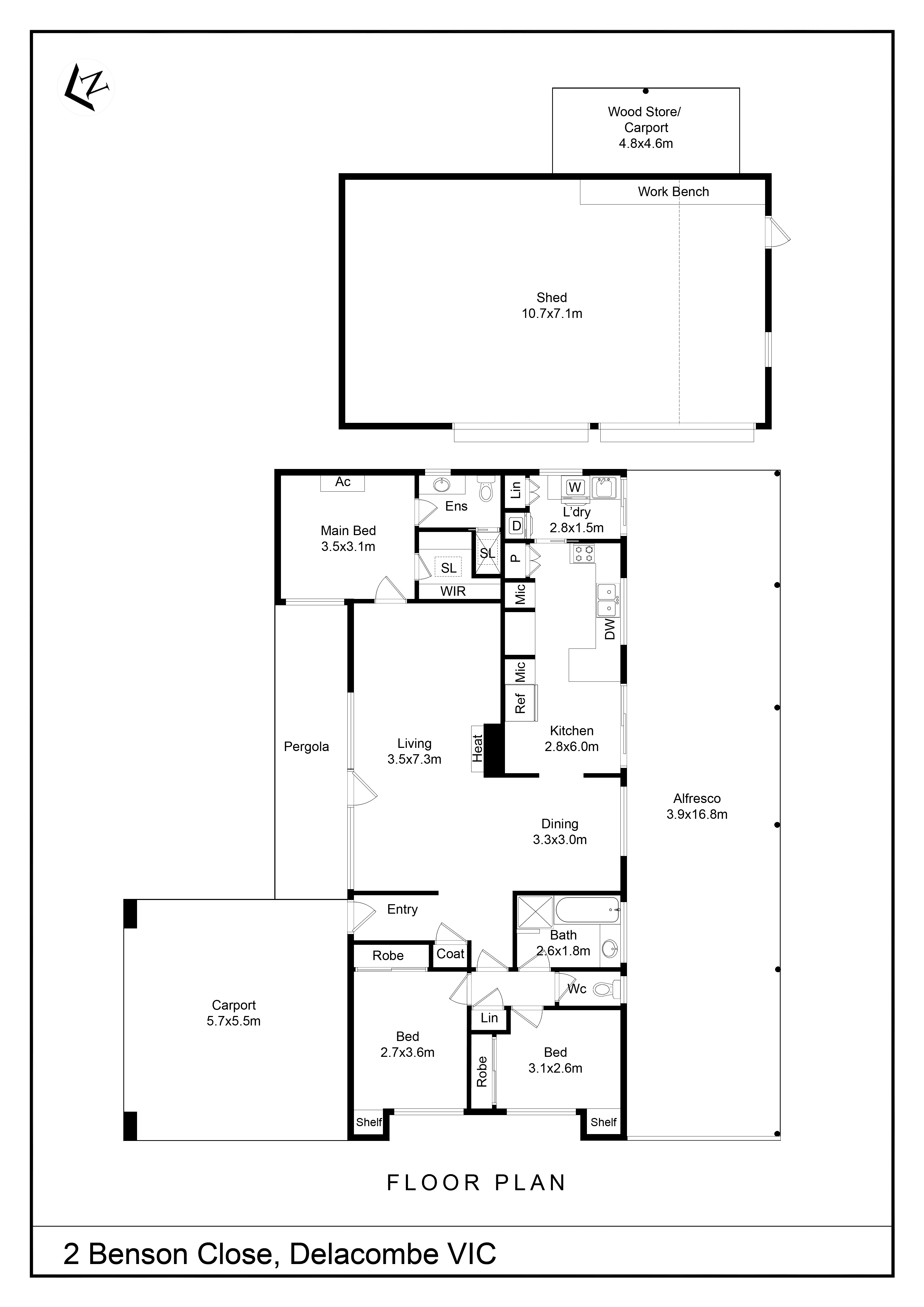 2 Benson Close, Delacombe VIC 3356 - Floorplan