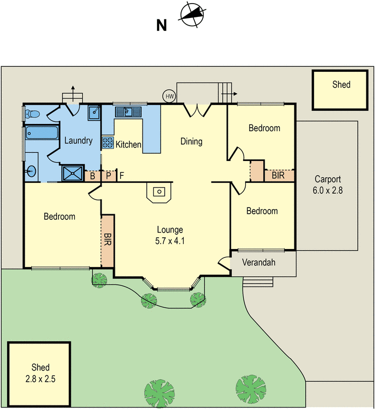 2 Nellie Lane, Carrum VIC 3197 - Floorplan