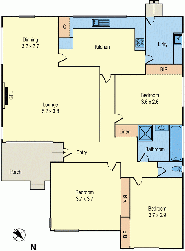 2 Sandalong Court, BONBEACH VIC 3196 - Floorplan