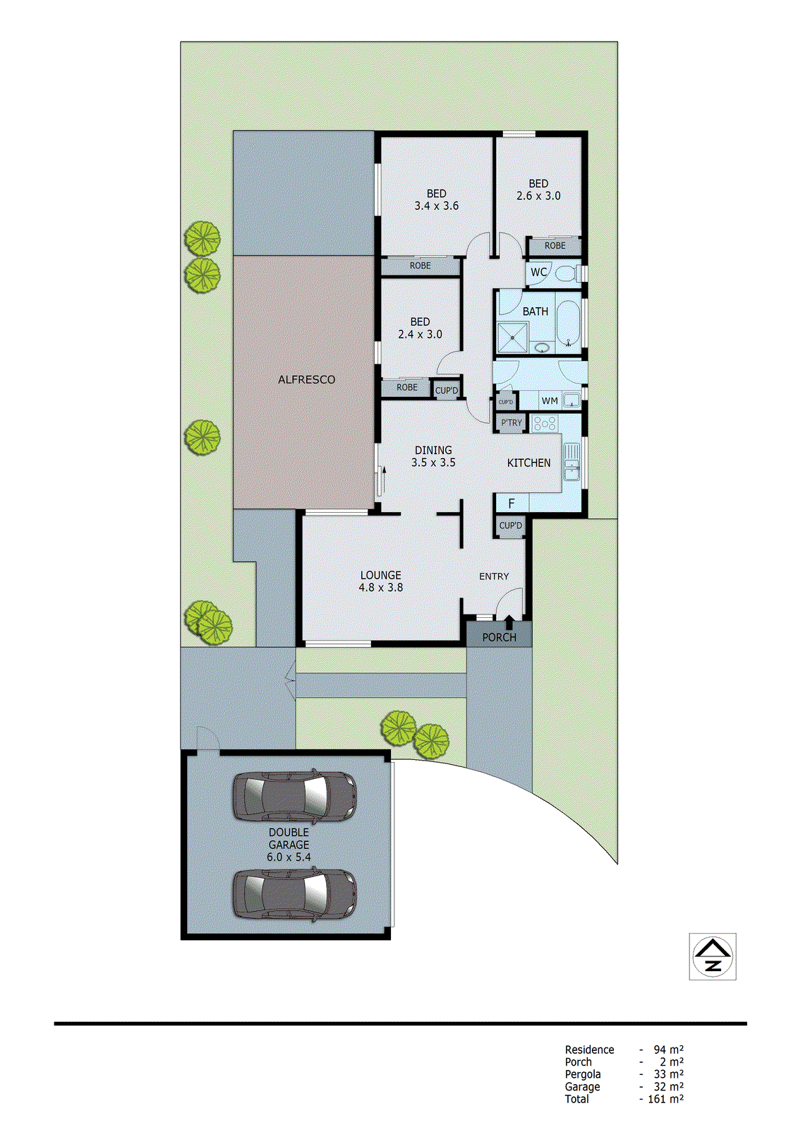 2 Waratah Mews, Keysborough VIC 3173 - Floorplan