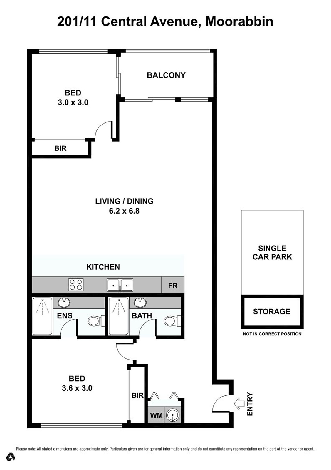 201/11 Central Avenue, Moorabbin VIC 3189 - Floorplan
