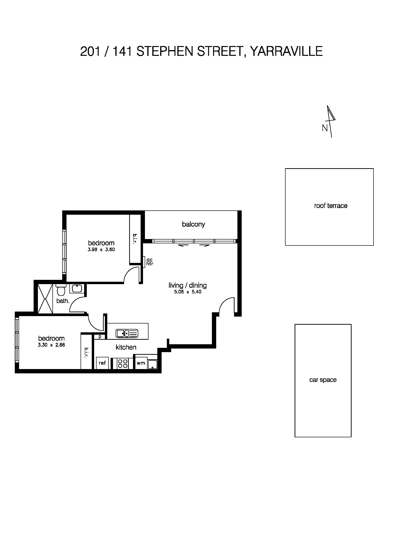 201/141 Stephen Street, YARRAVILLE VIC 3013 - Floorplan