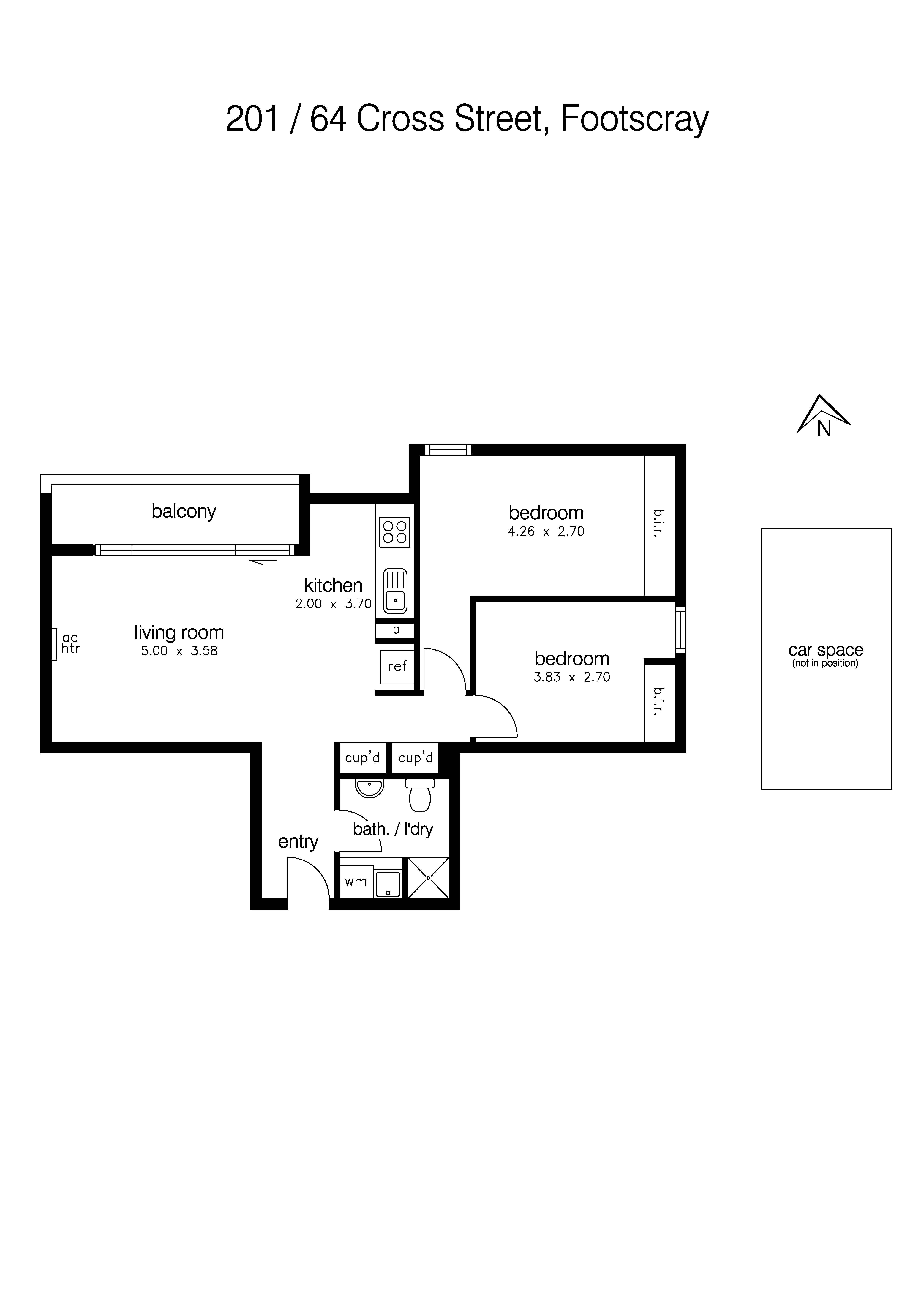 201/64 Cross Street, FOOTSCRAY VIC 3011 - Floorplan
