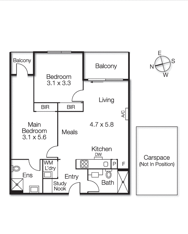 202/33-35 Simmons Street, South Yarra VIC 3141 - Floorplan