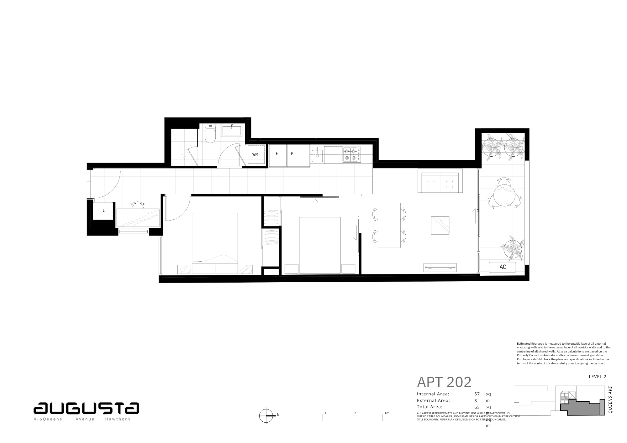 202/6 Queens Avenue, Hawthorn VIC 3122 - Floorplan