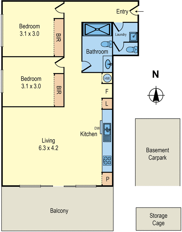 203/135 Lower Dandenong Road, Mentone VIC 3194 - Floorplan