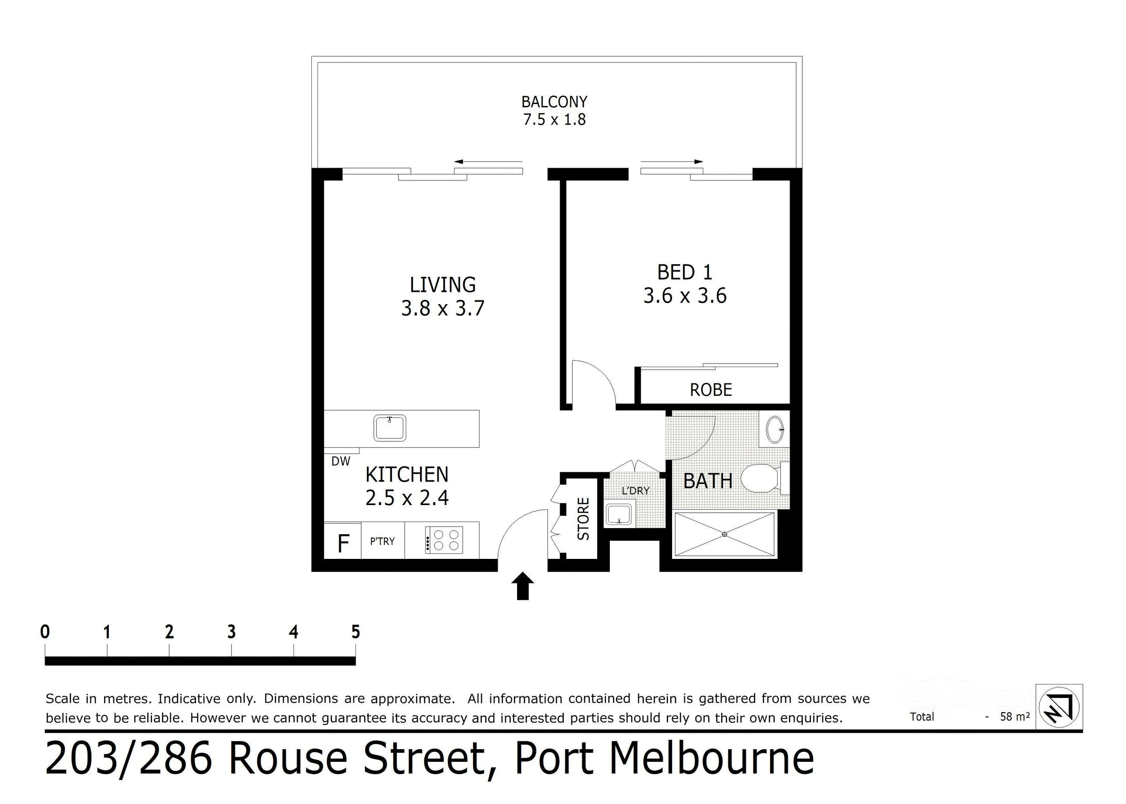 203/286 Rouse Street, Port Melbourne VIC 3207 - Floorplan
