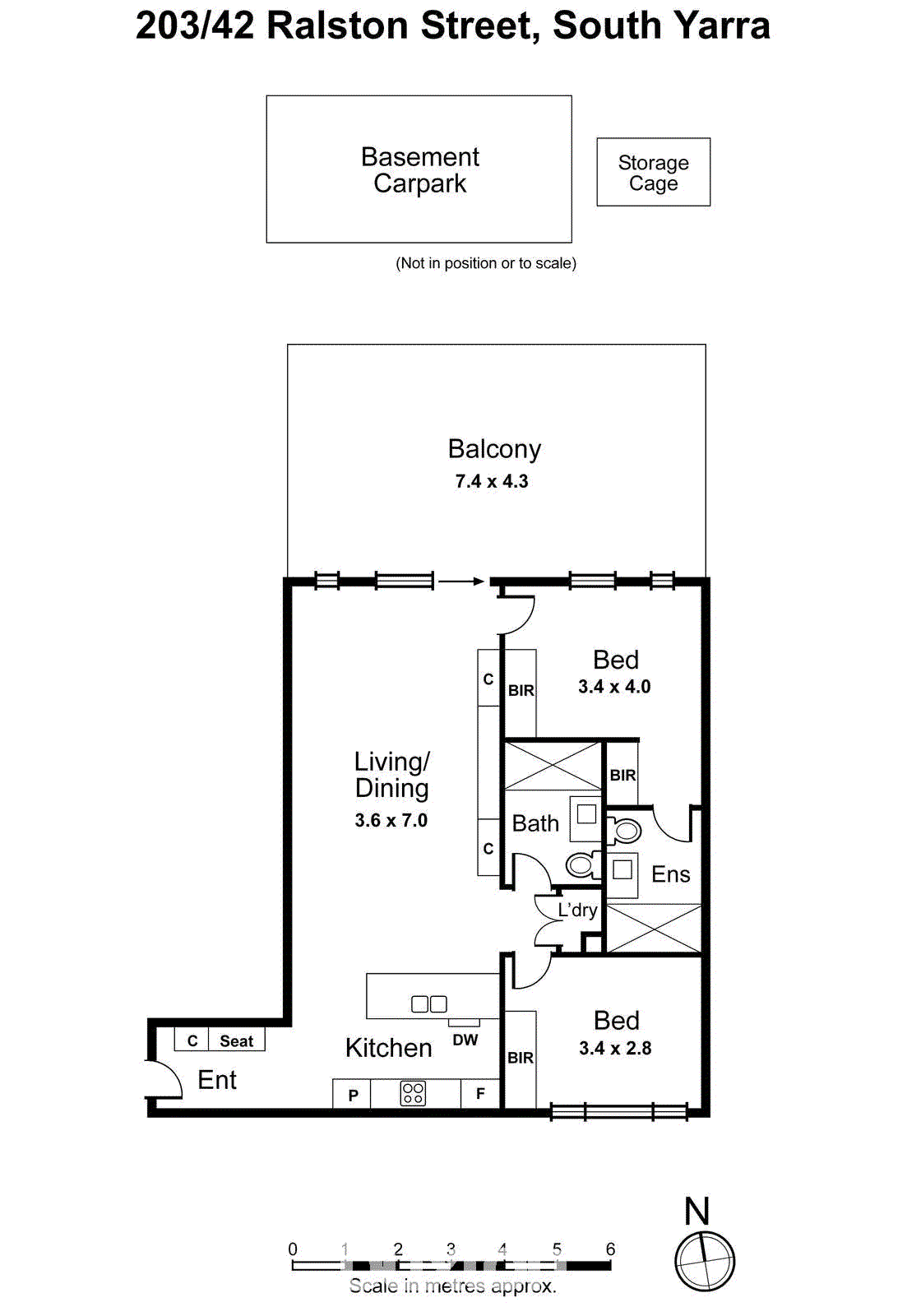 203/42 Ralston Street, South Yarra VIC 3141 - Floorplan