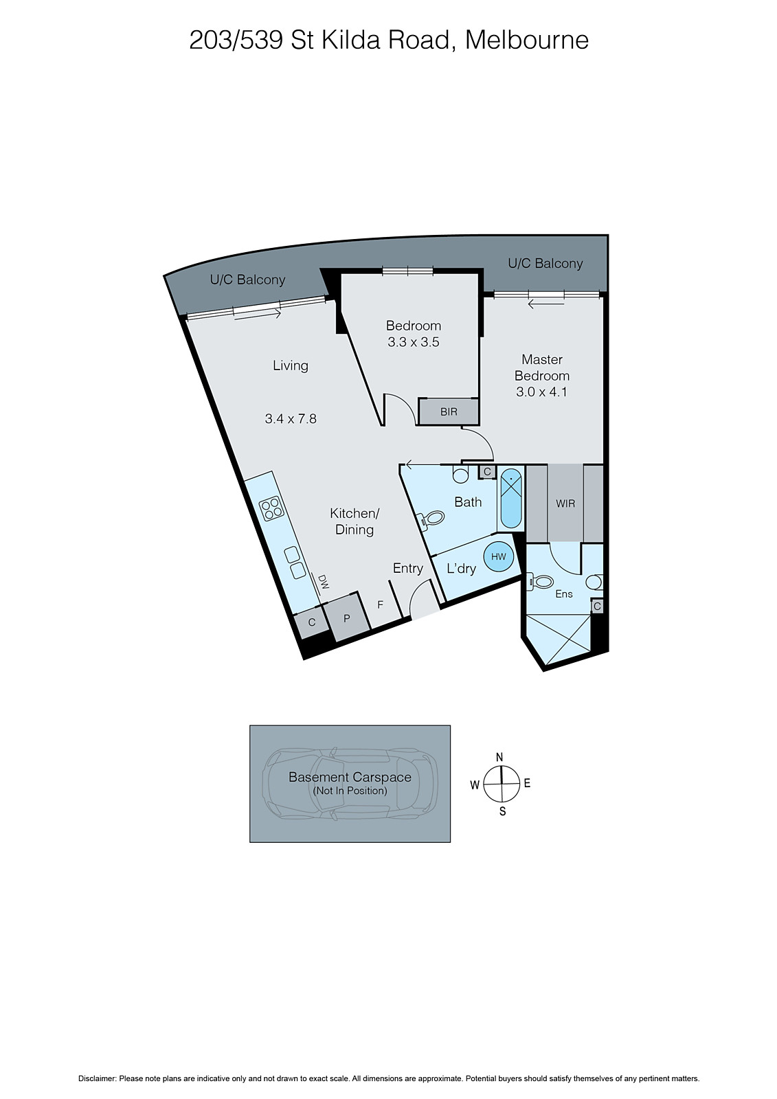 203/539 St Kilda Road, Melbourne VIC 3004 - Floorplan