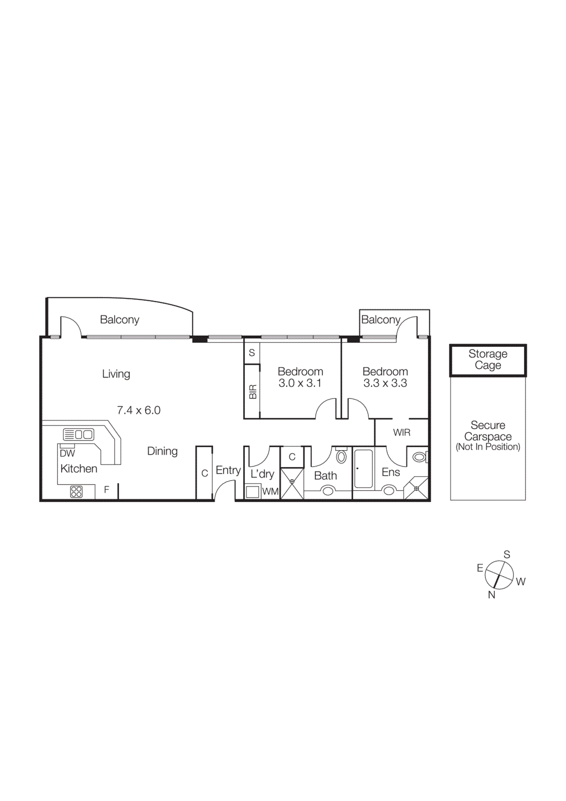 203/598 St Kilda Road, Melbourne VIC 3004 - Floorplan