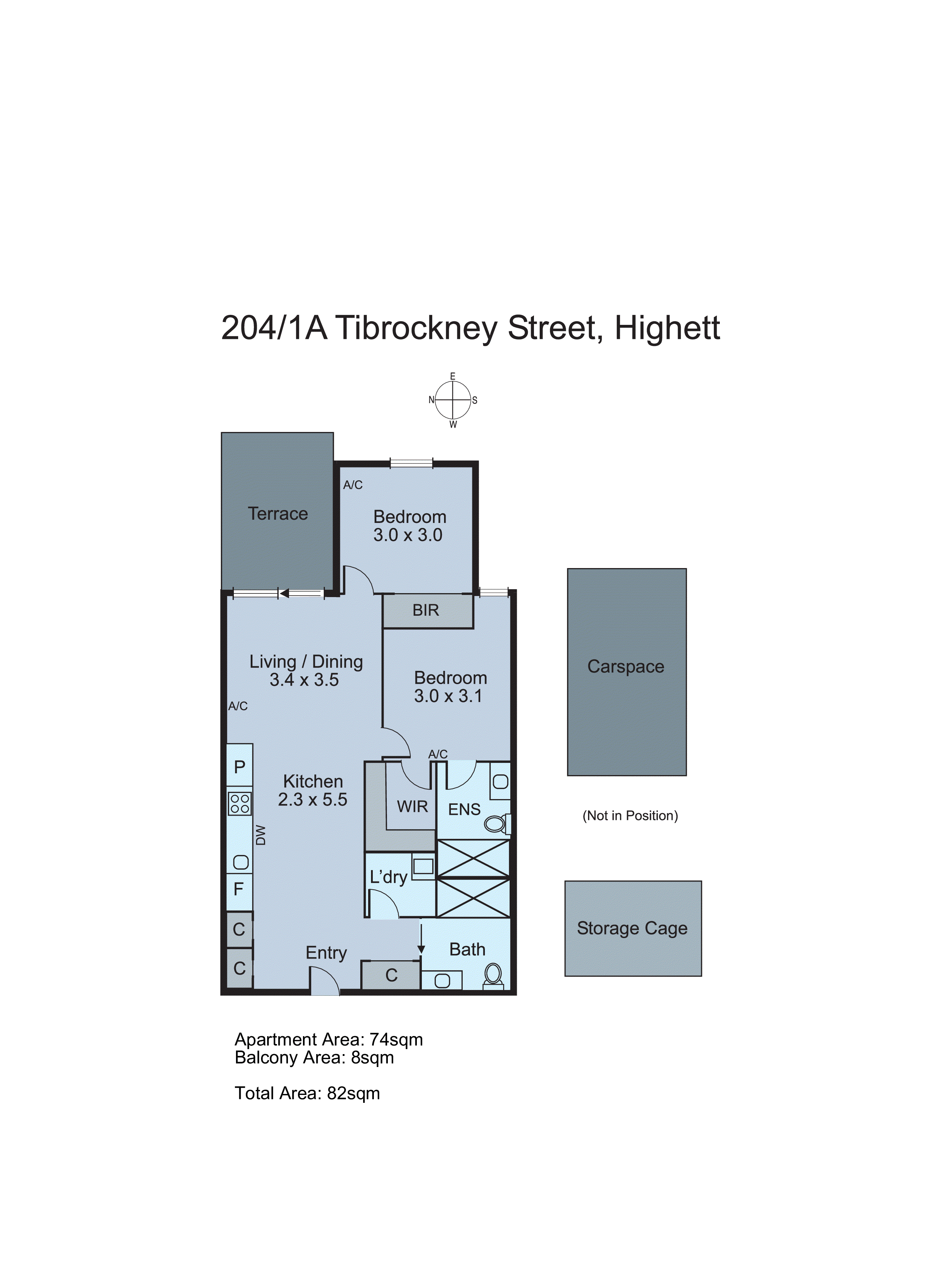 204/1a Tibrockney Street, Highett VIC 3190 - Floorplan