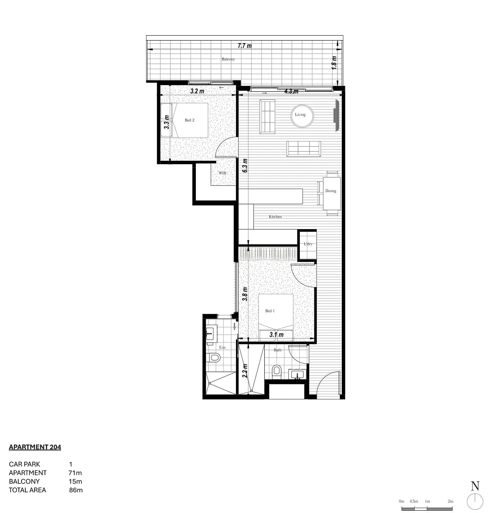 204/37 Genoa Street, Moorabbin VIC 3189 - Floorplan