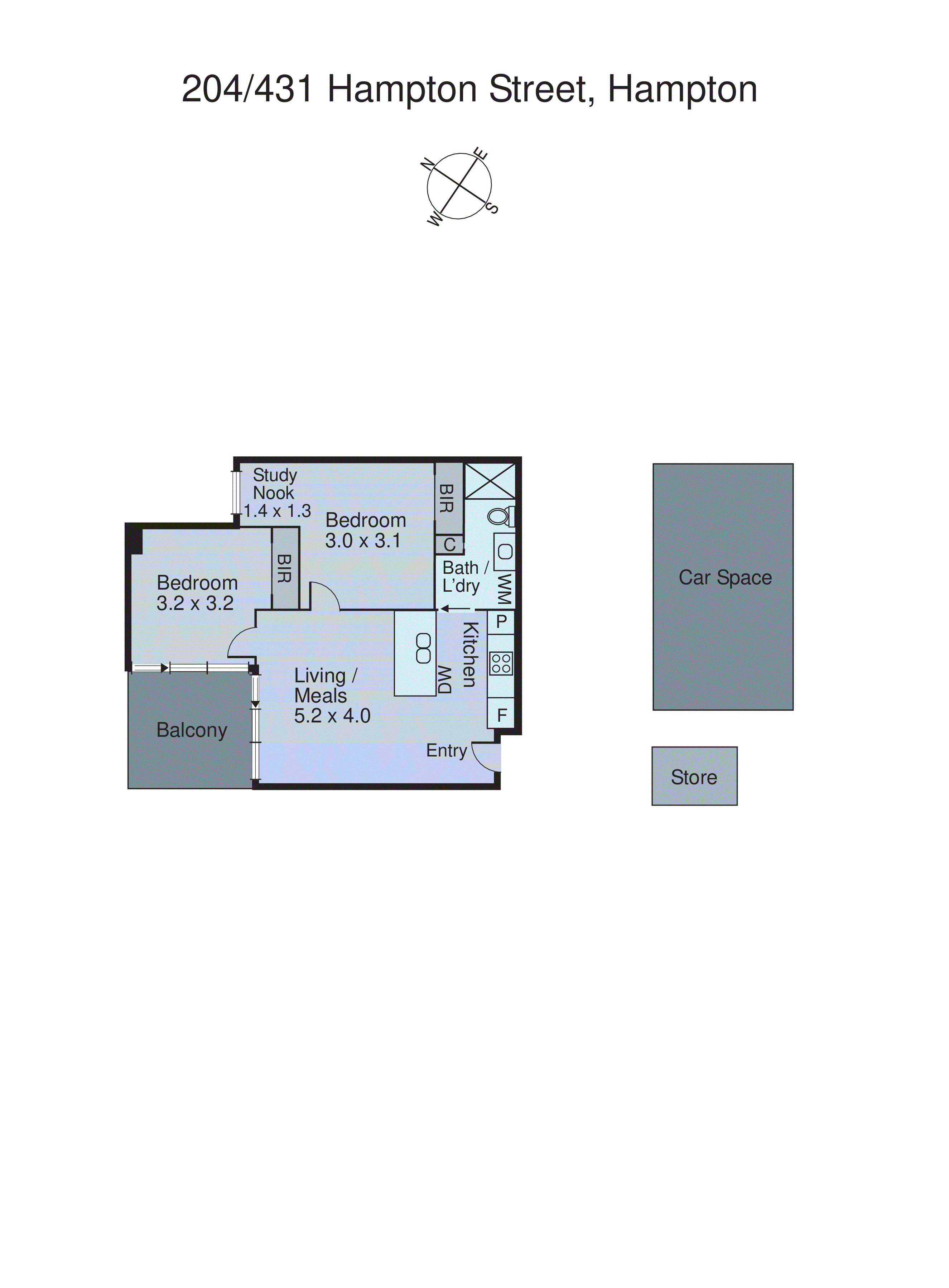 204/431 Hampton Street, Hampton VIC 3188 - Floorplan