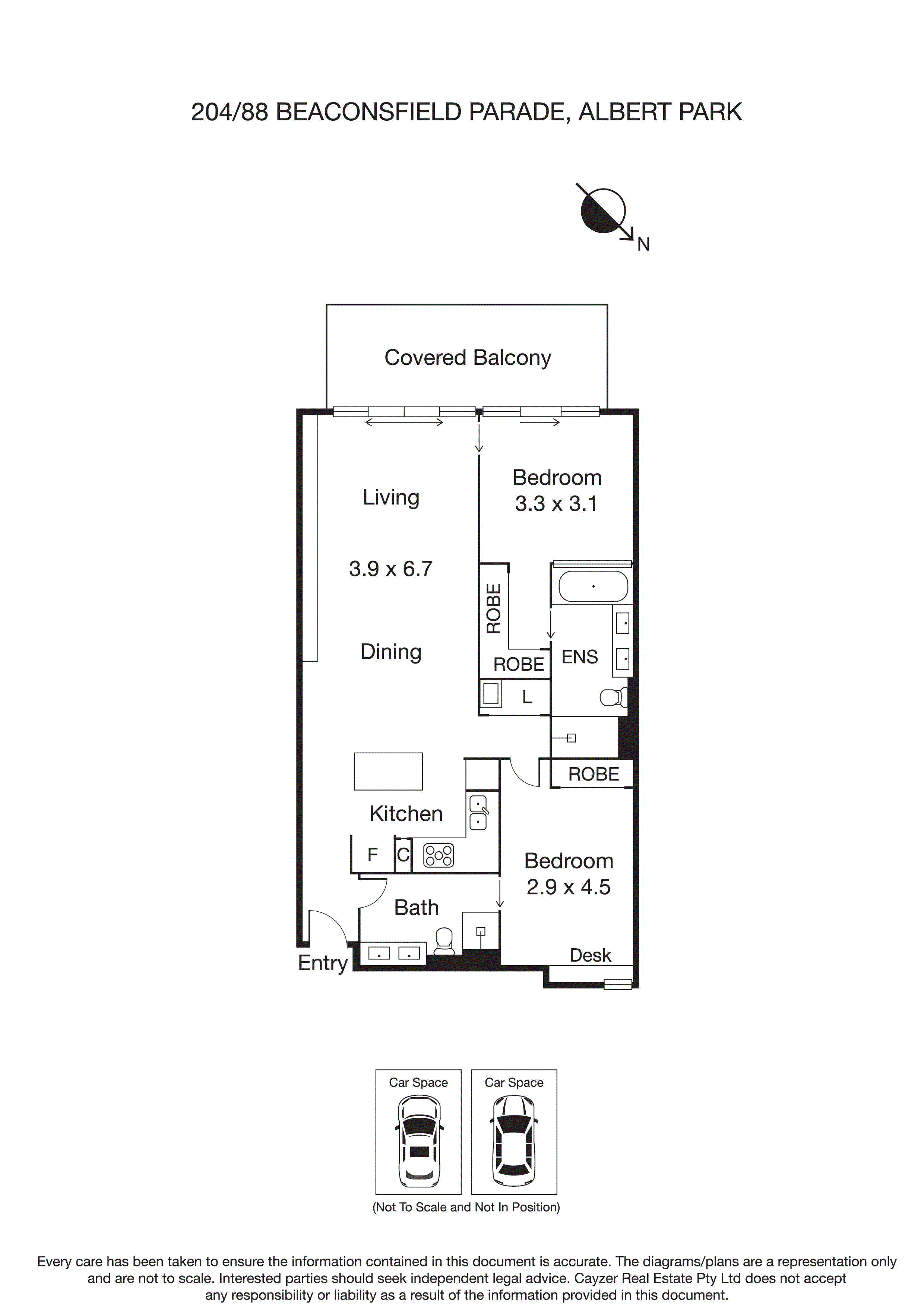 204/88 Beaconsfield Parade, ALBERT PARK VIC 3206 - Floorplan