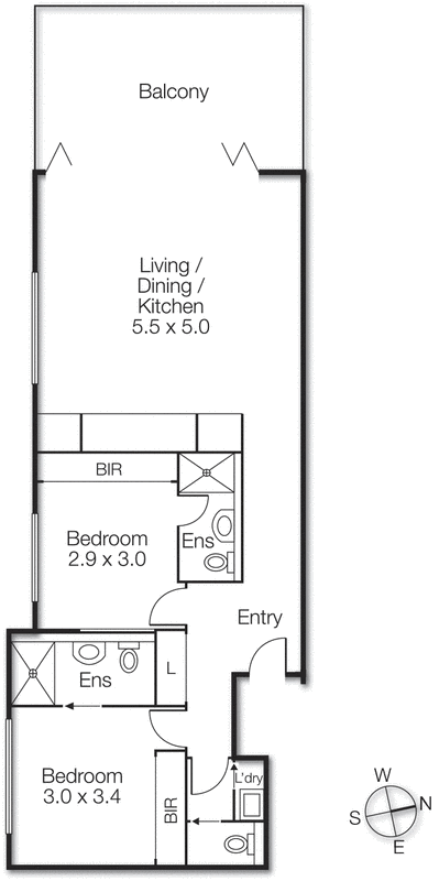 205/4 Fernhill Road, Sandringham VIC 3191 - Floorplan