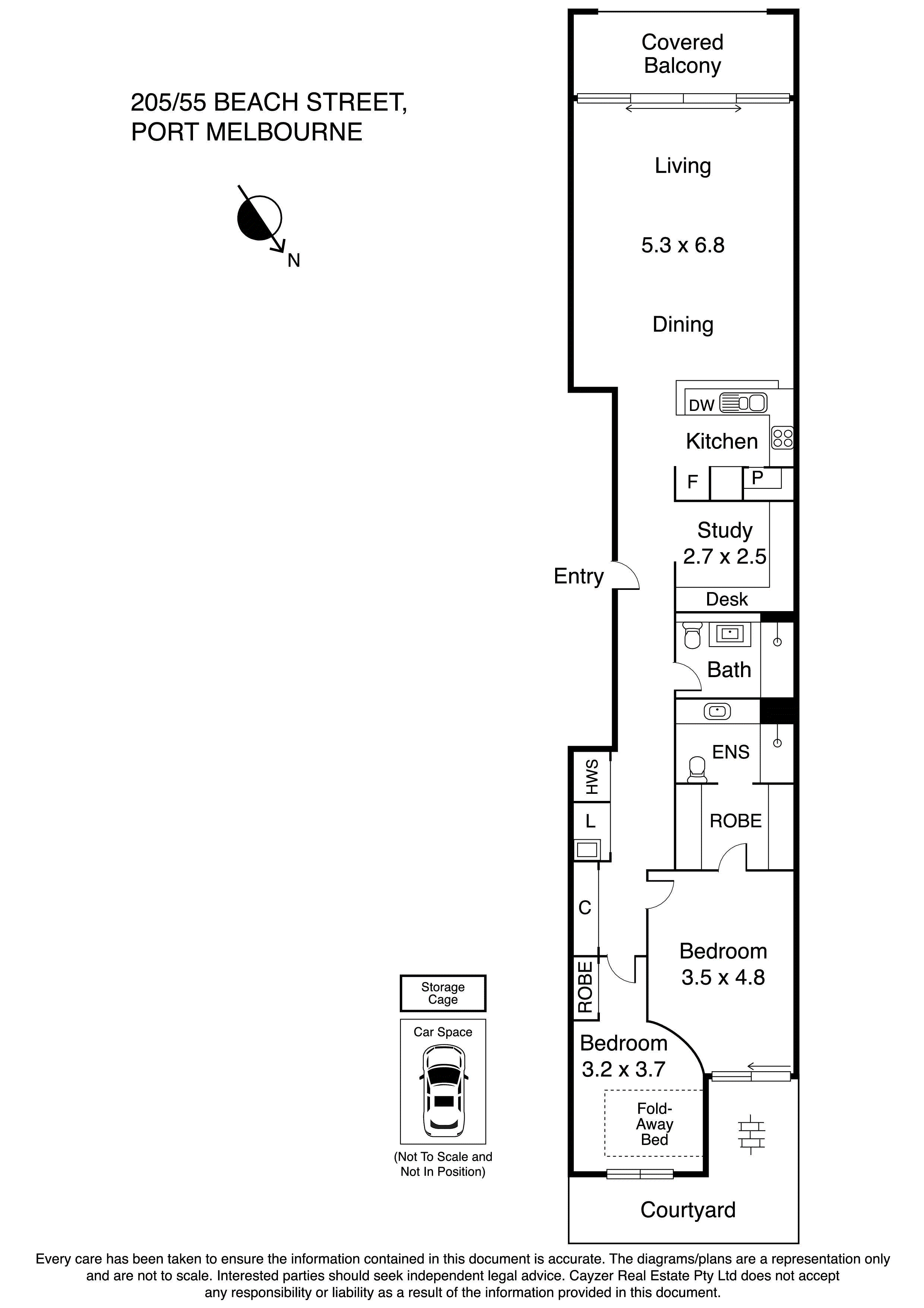 205/55 Beach Street, PORT MELBOURNE VIC 3207 - Floorplan