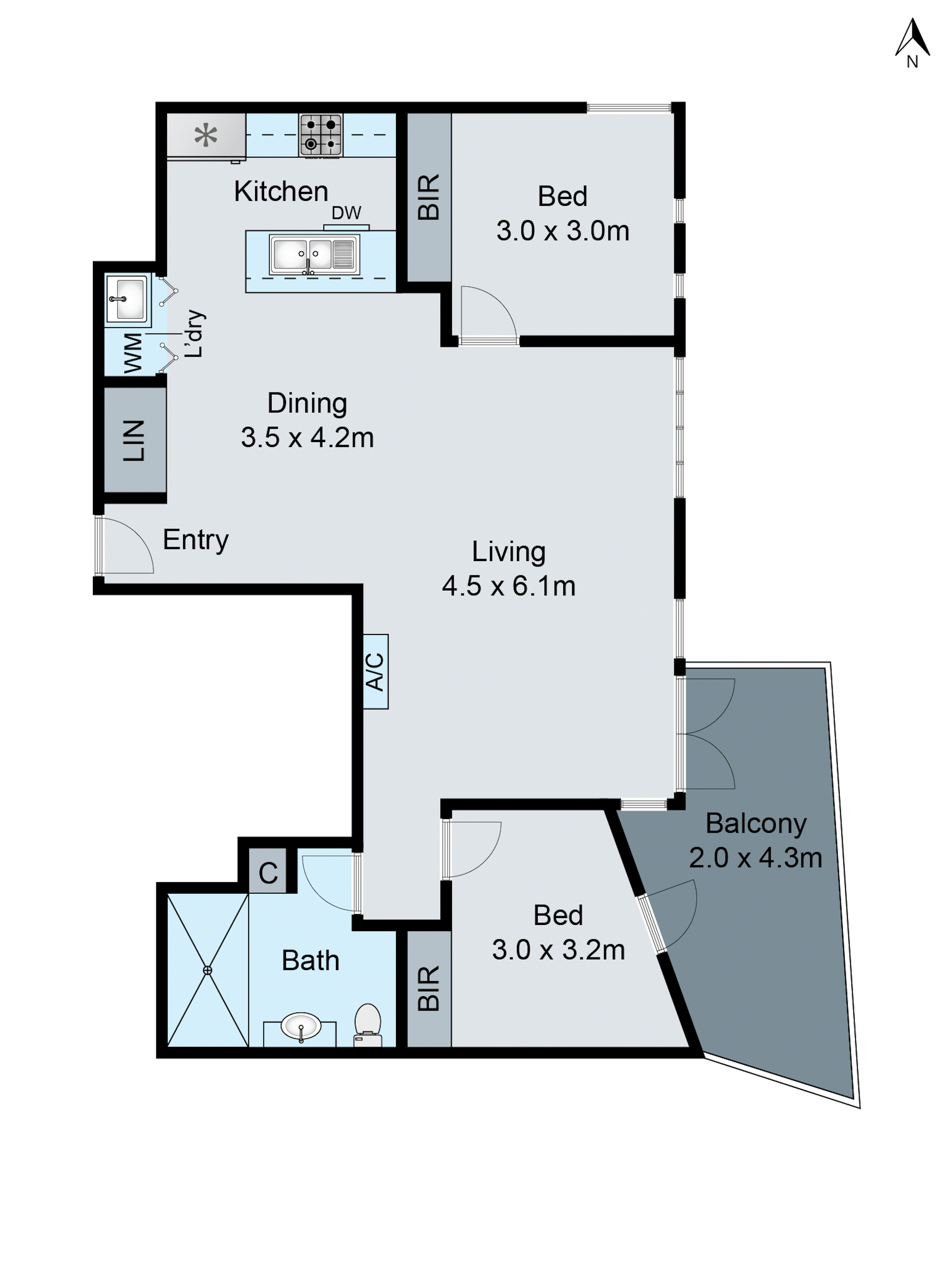 205/8-10 McLarty Place, Geelong VIC 3220 - Floorplan